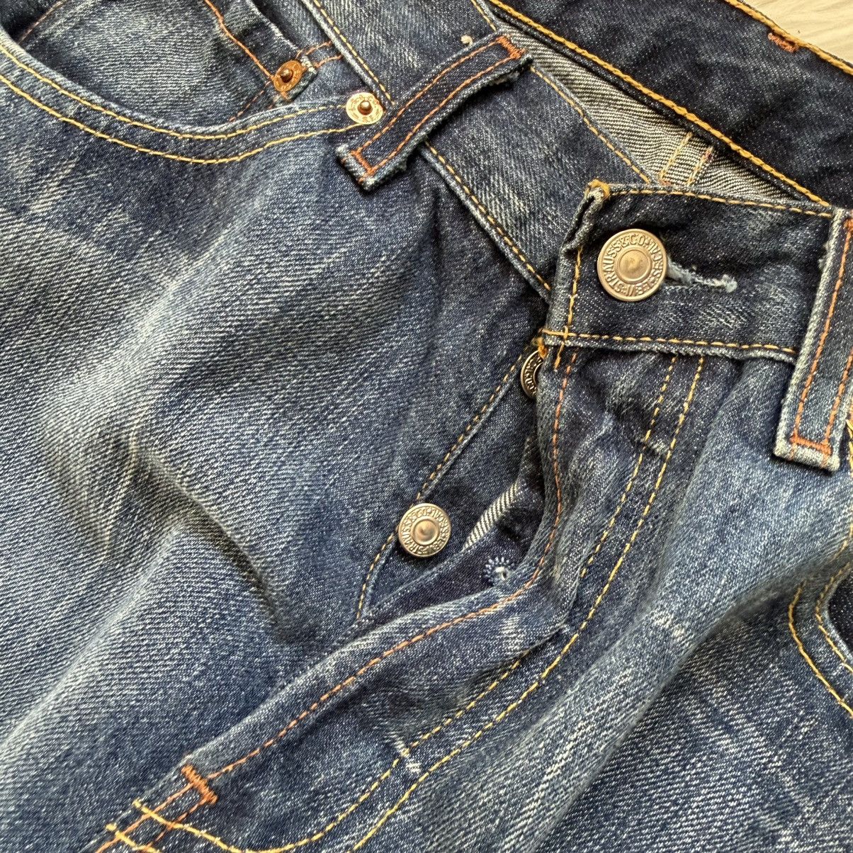 Levi's 📌 Vintage 00’s Levi's 501 Denim Washed Jeans Size US 31 - 15 Thumbnail