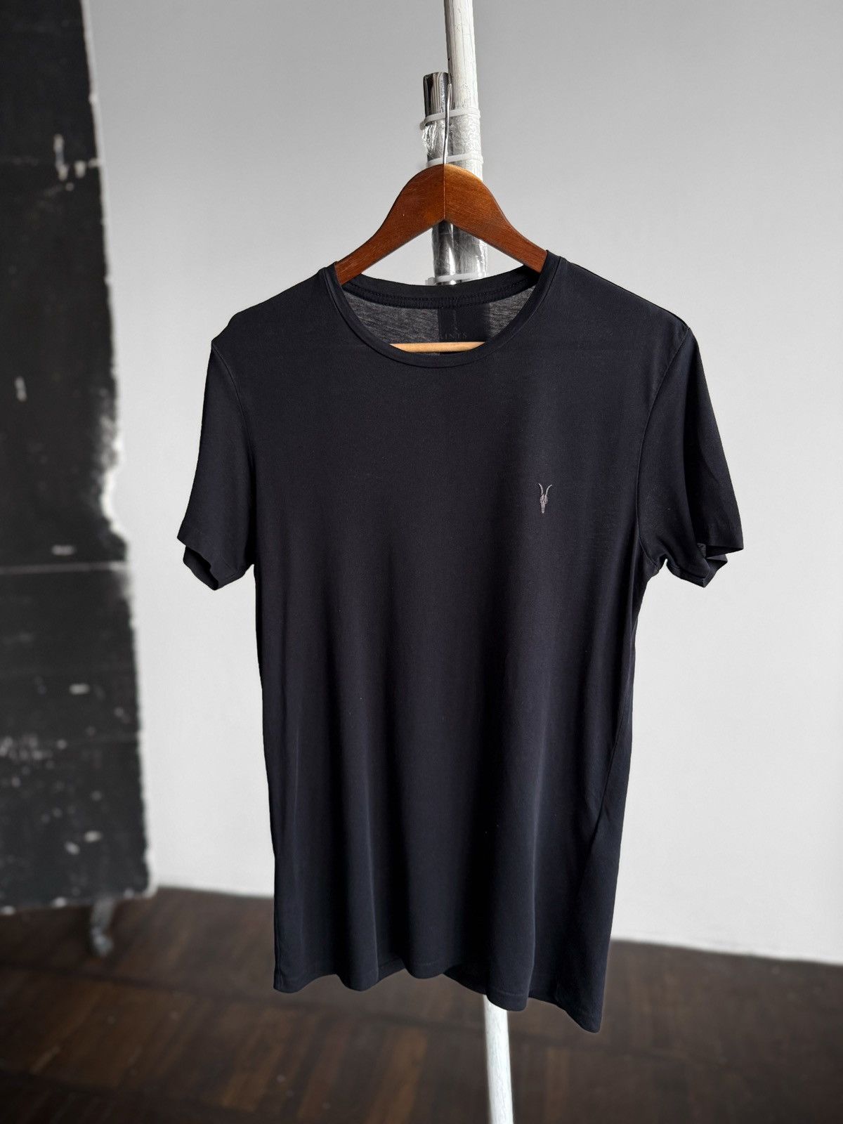 Allsaints AllSaints Mens Black Blue T-Shirt Original Logo Crew Neck Size US XS / EU 42 / 0 - 2 Thumbnail
