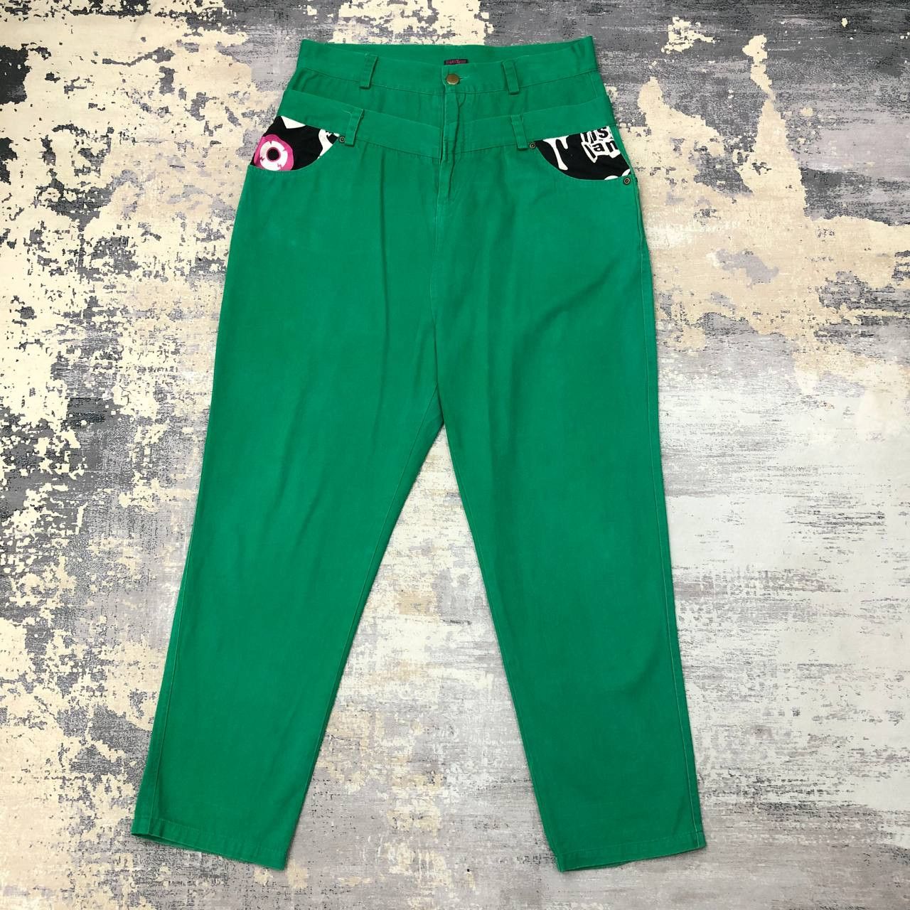 Japanese Brand P144 SELFISHLAND PUNK SKINNY DOUBLE WAIST PANTS Size US 31 - 2 Thumbnail
