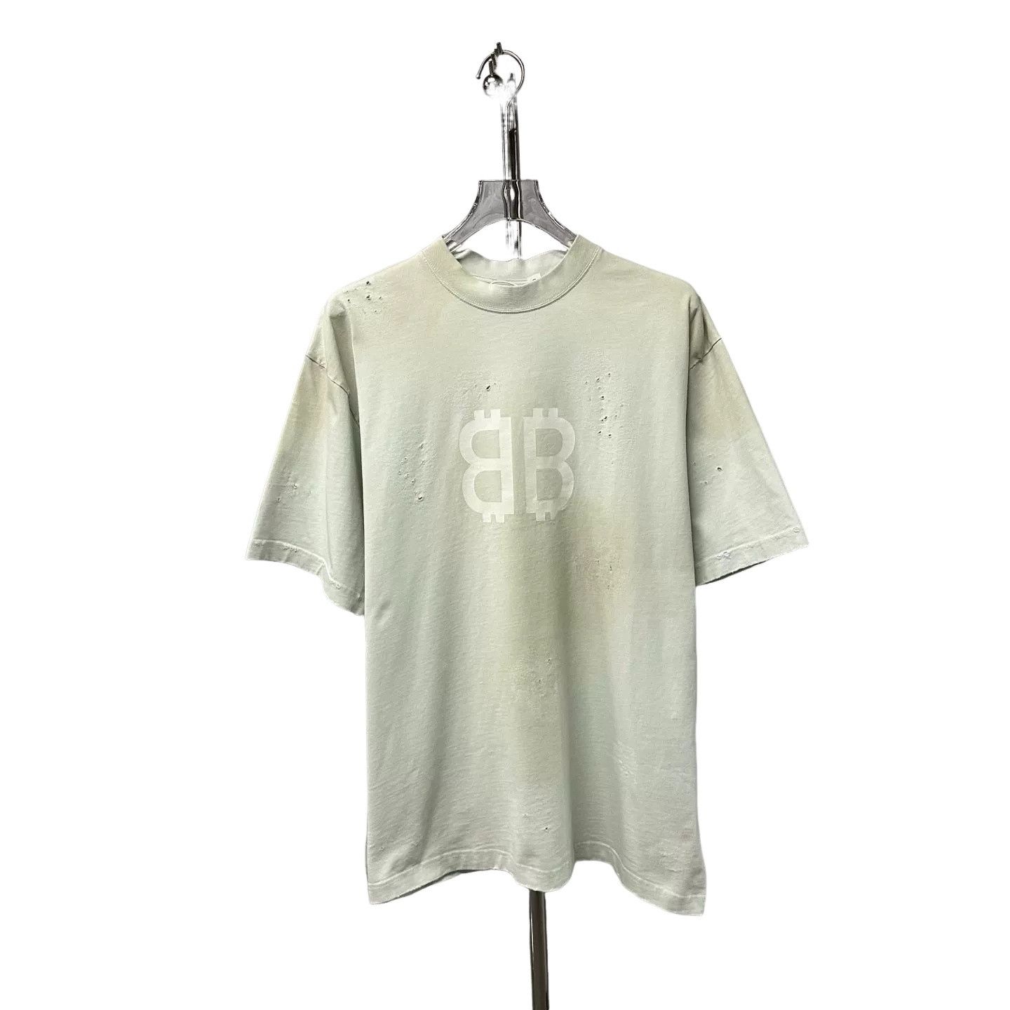 Balenciaga Balenciaga Bitcoin Distressed T-Shirt Size S Size US S / EU 44-46 / 1 - 1 Thumbnail
