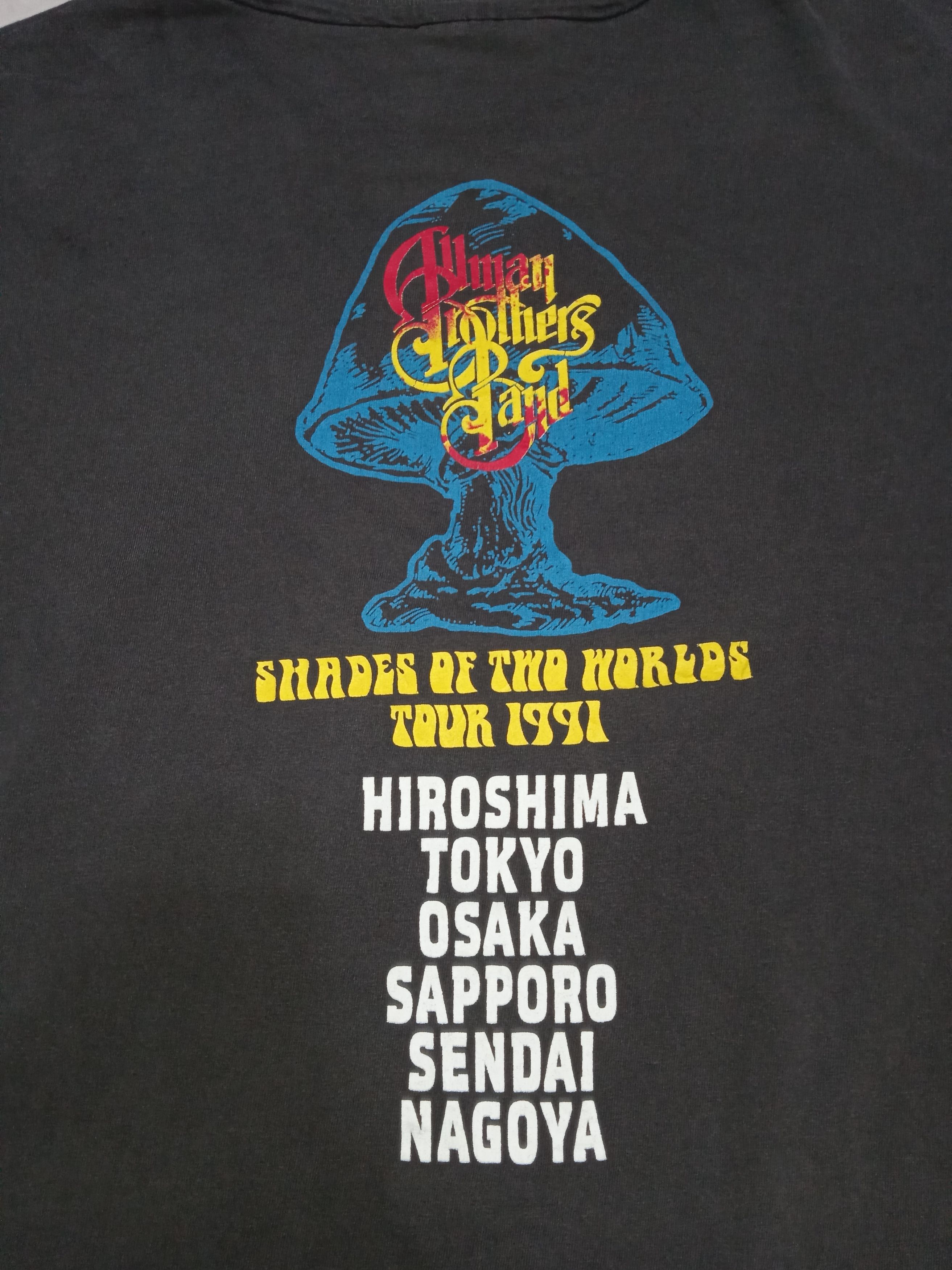 Band Tees Distressed Vintage 90s Allman Brothers 1991 Tour T Shirt Size US L / EU 52-54 / 3 - 3 Thumbnail