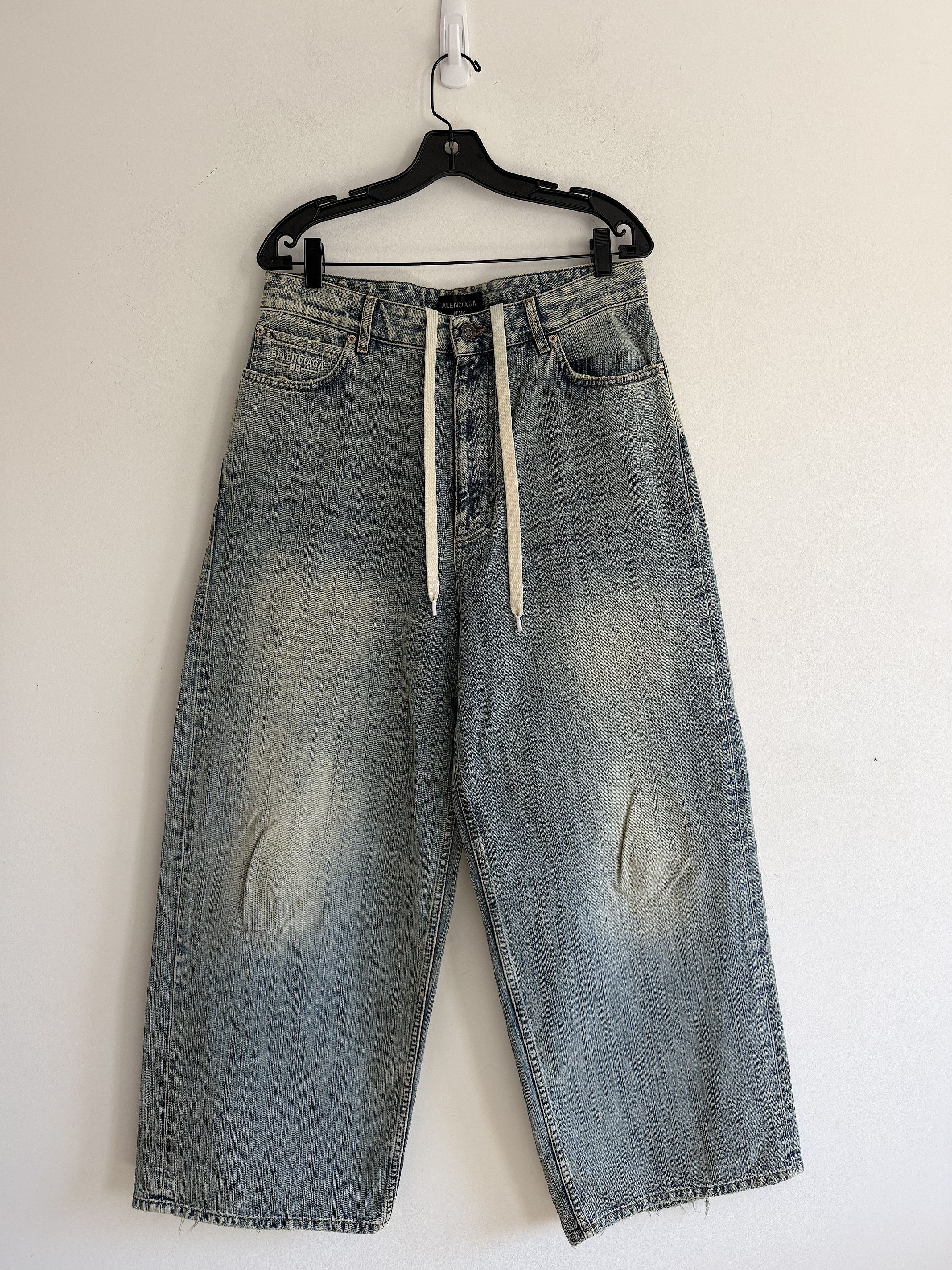 Balenciaga Mud Show Baggy Graffiti Ring Denim Jeans (M) | Grailed