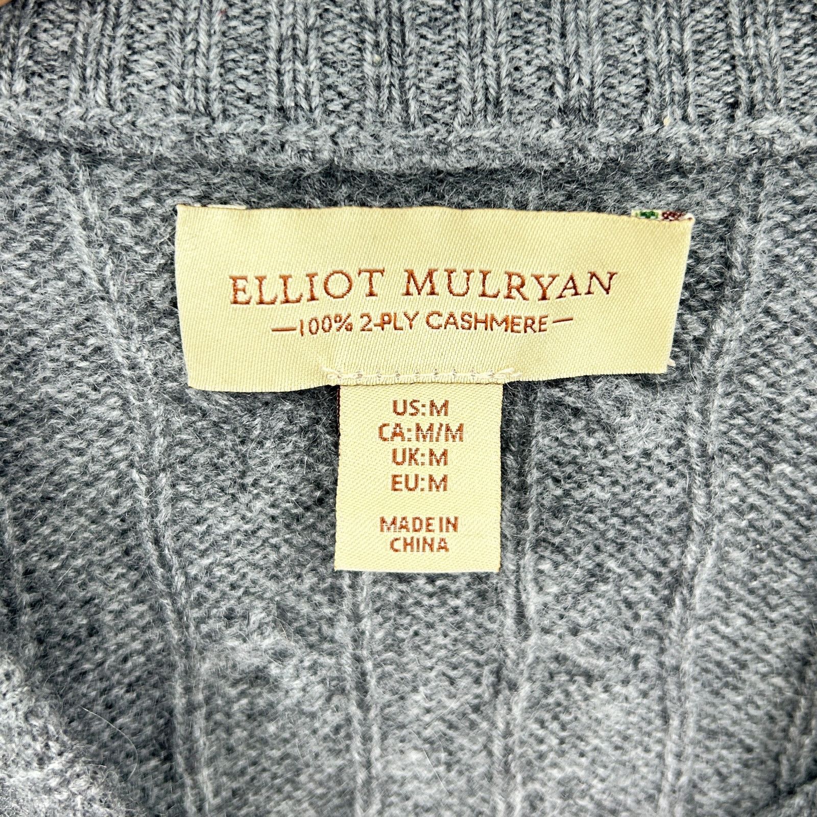 Other Elliot Mulryan Cashmere Cable Knit Crewneck Sweater Gray M Size US M / EU 48-50 / 2 - 7 Thumbnail