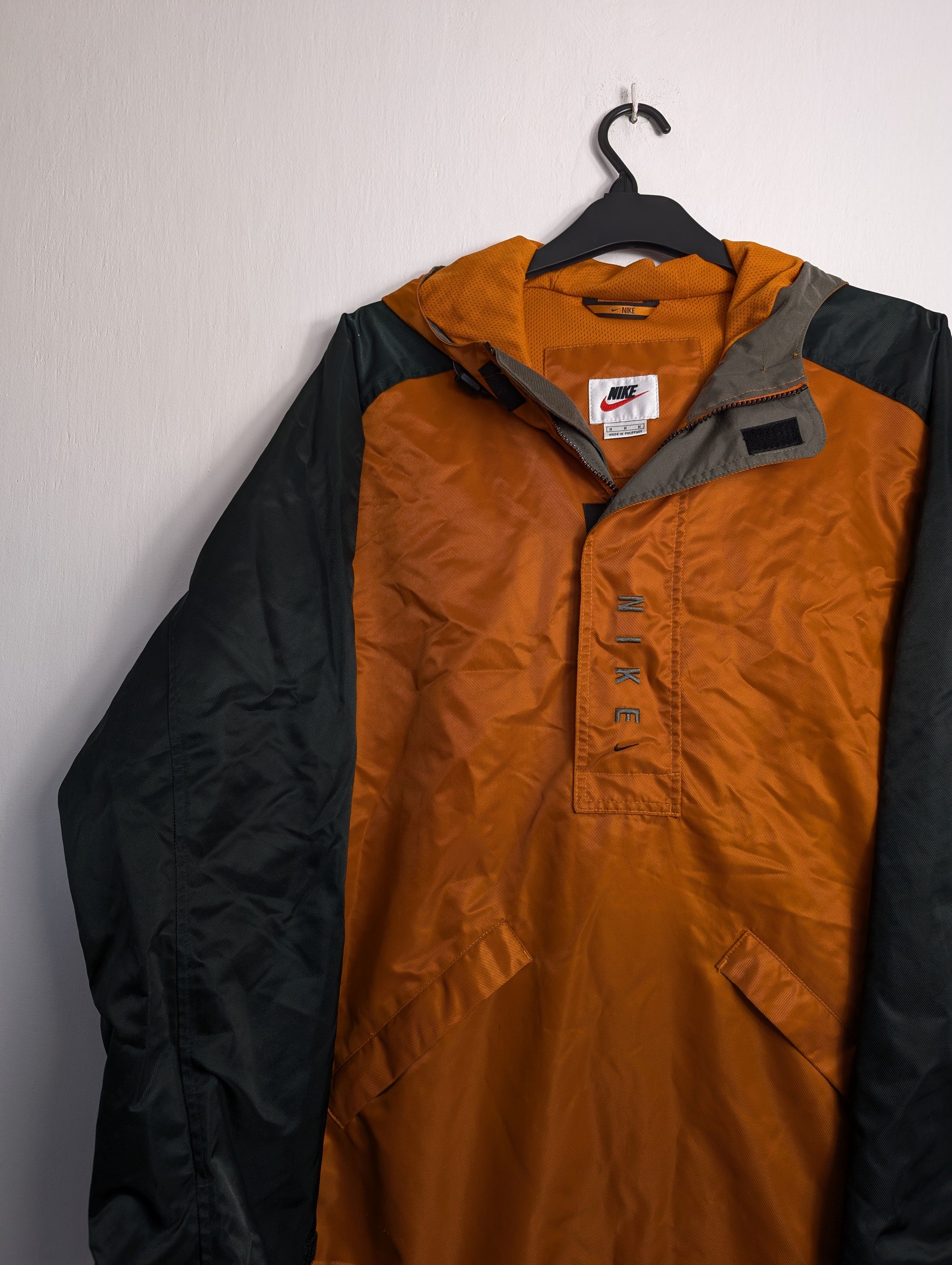 Nike × Vintage Vintage Nike 90's Half Zip Hoodie Nylon Jacket Size US M / EU 48-50 / 2 - 2 Thumbnail