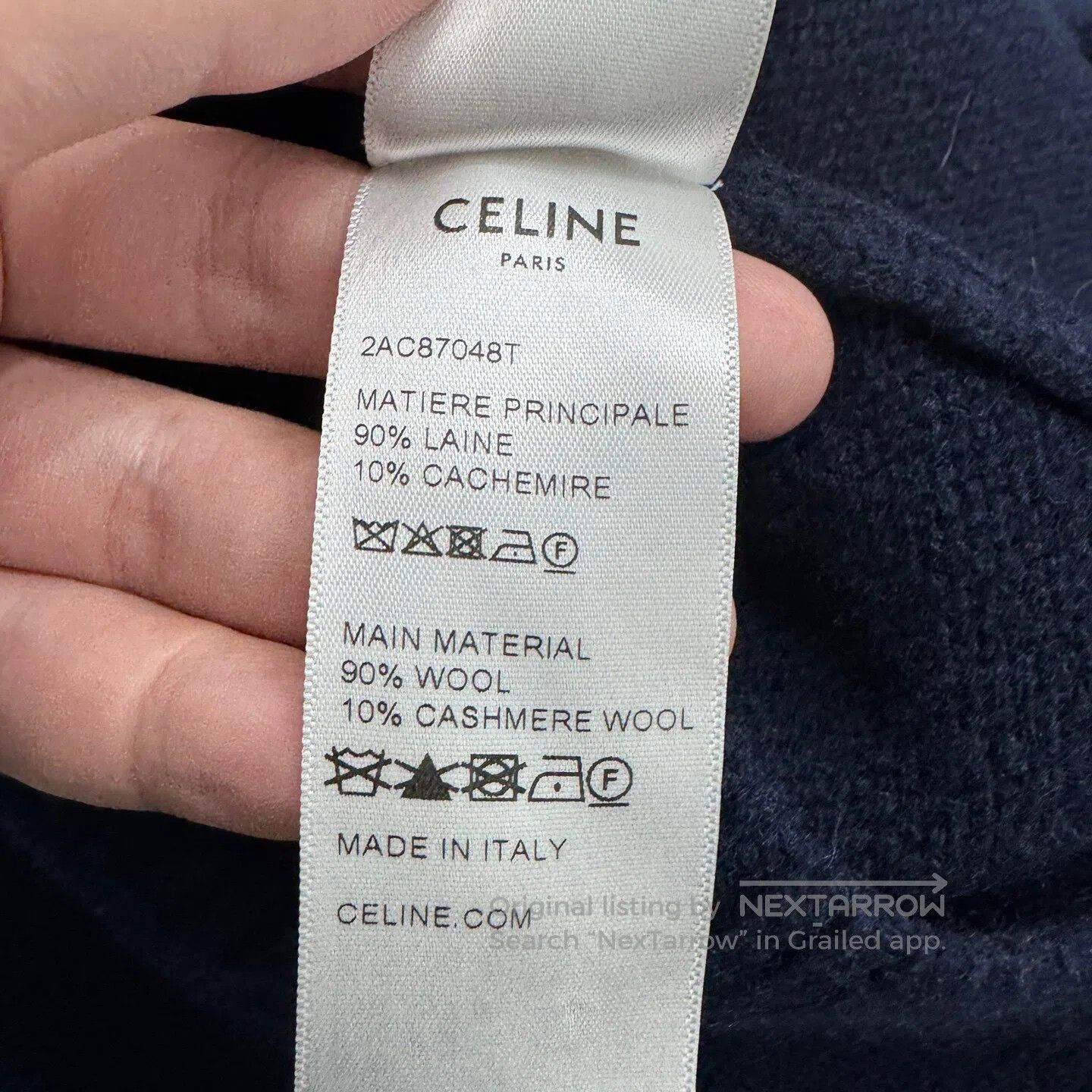 Celine CELINE Embroidered Arc de Triomphe wool hooded hoodie| Size S / US 4 / IT 40 - 5 Thumbnail