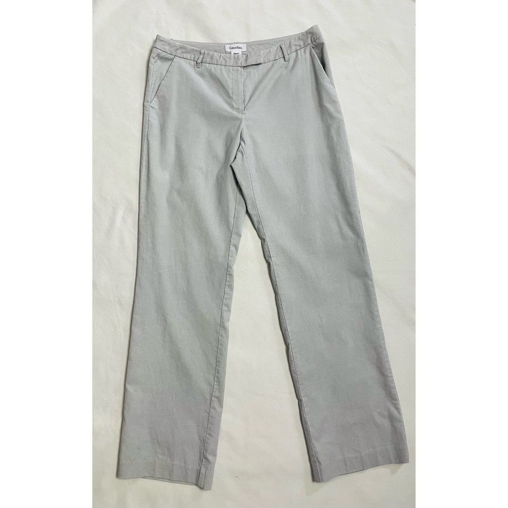 Calvin Klein Calvin Klein Straight Leg Light Grey Corduroy Pants Size 8 Size 30" / US 8 / IT 44 - 1 Thumbnail