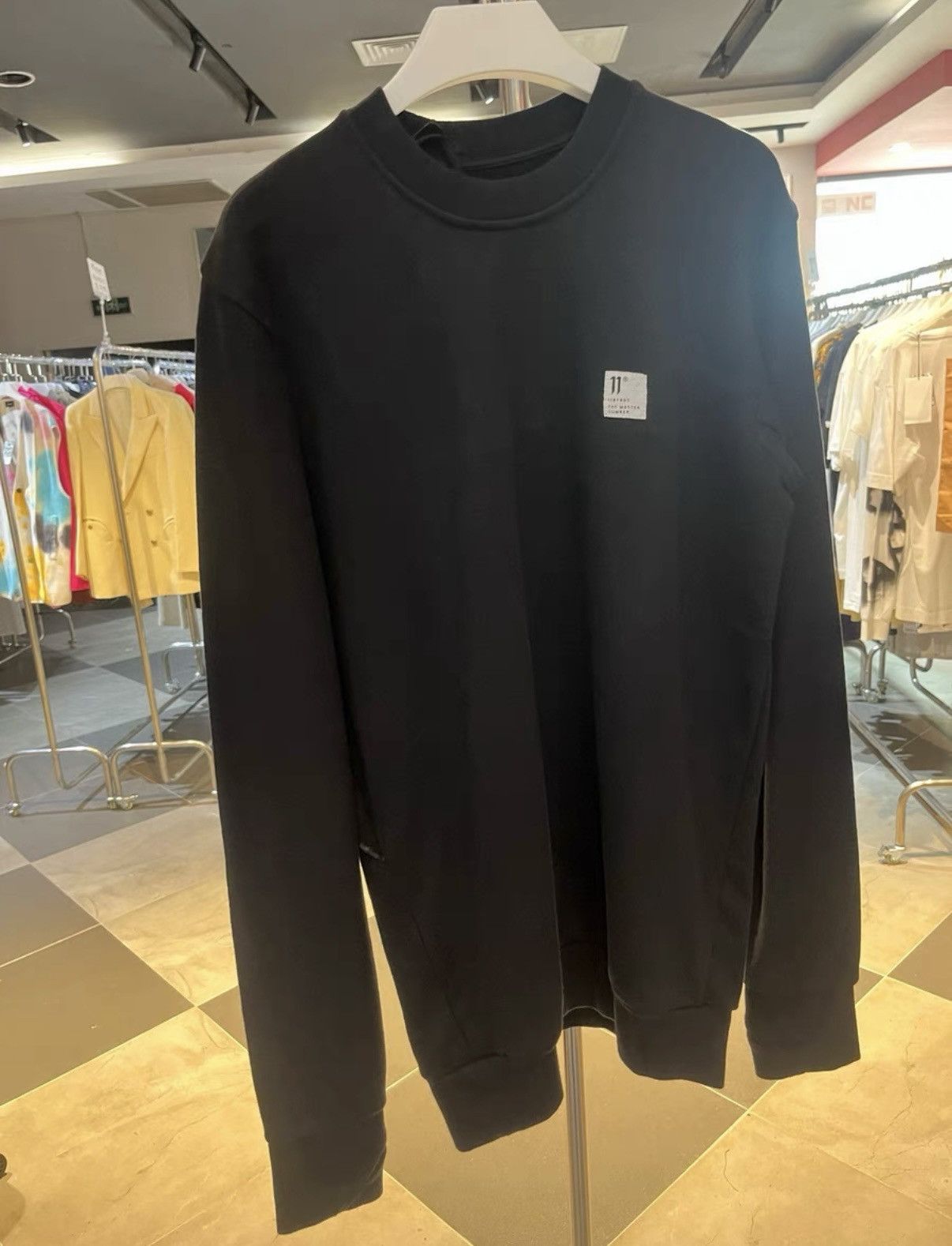 11 By Boris Bidjan Saberi 11 BY BORIS BIDJAN SABERI Black Crewneck Sweatshirt Size US XS / EU 42 / 0 - 1 Thumbnail