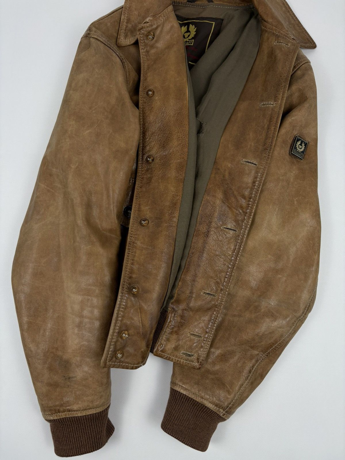 Belstaff Rare "The Aviator" A1 Leather Gold Label Biker Prince Archive Special Edition Bomber Racer Jacket Size US M / EU 48-50 / 2 - 21 Thumbnail