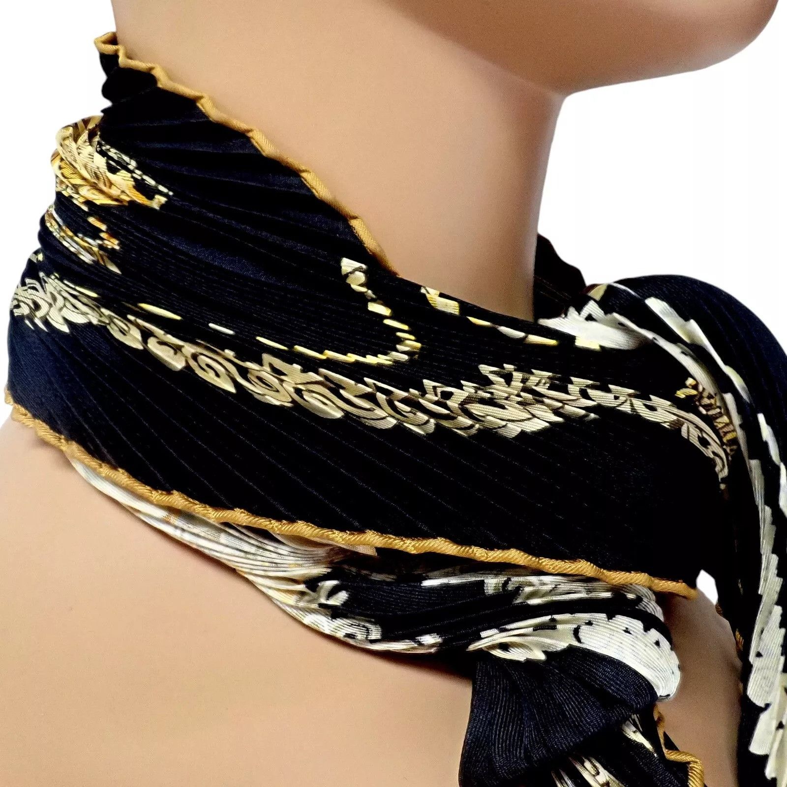 Hermes Hermes Vintage Horses Silk Carre 140 Pleated Scarf Size ONE SIZE - 4 Thumbnail