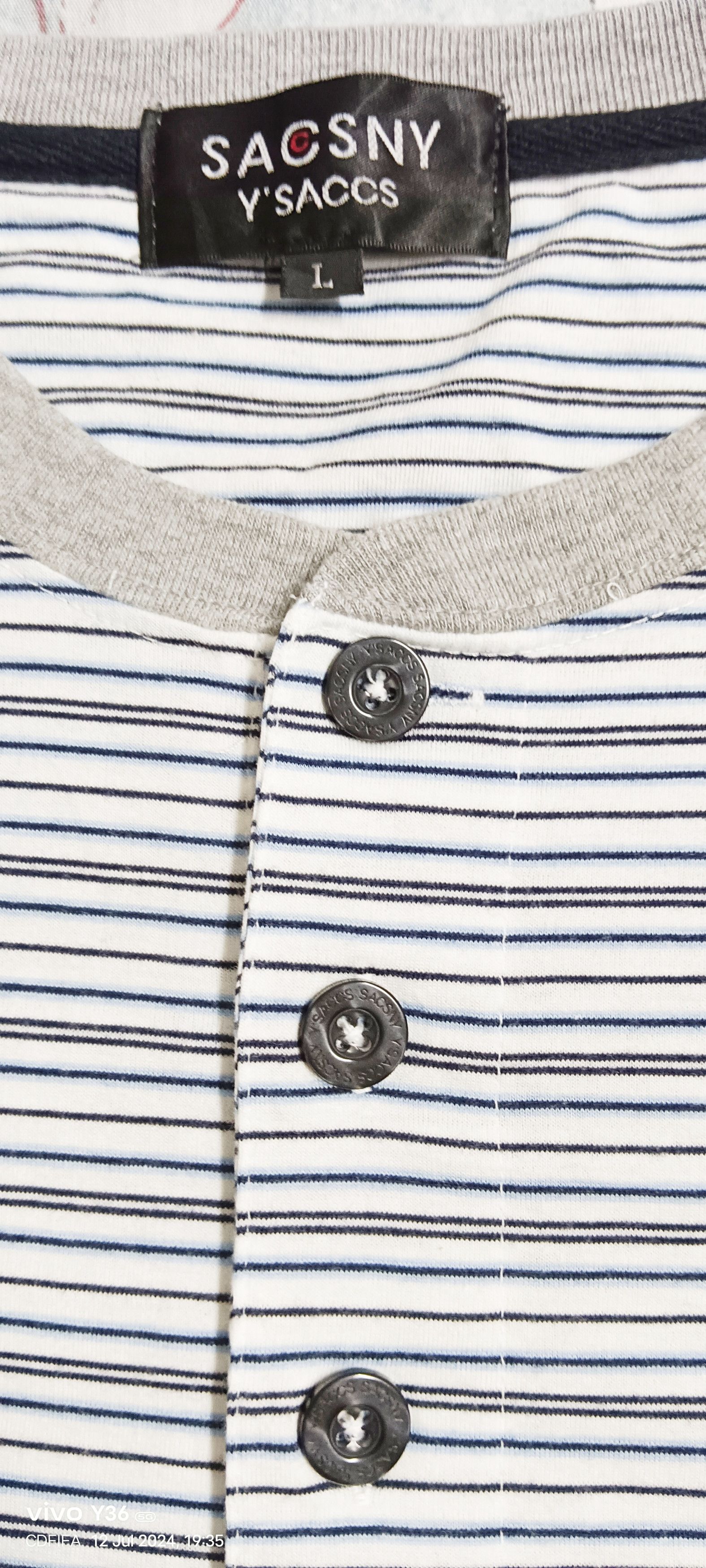 Yohji Yamamoto Sacsny Y'Saccs Half Button T-shirt Size US M / EU 48-50 / 2 - 6 Thumbnail