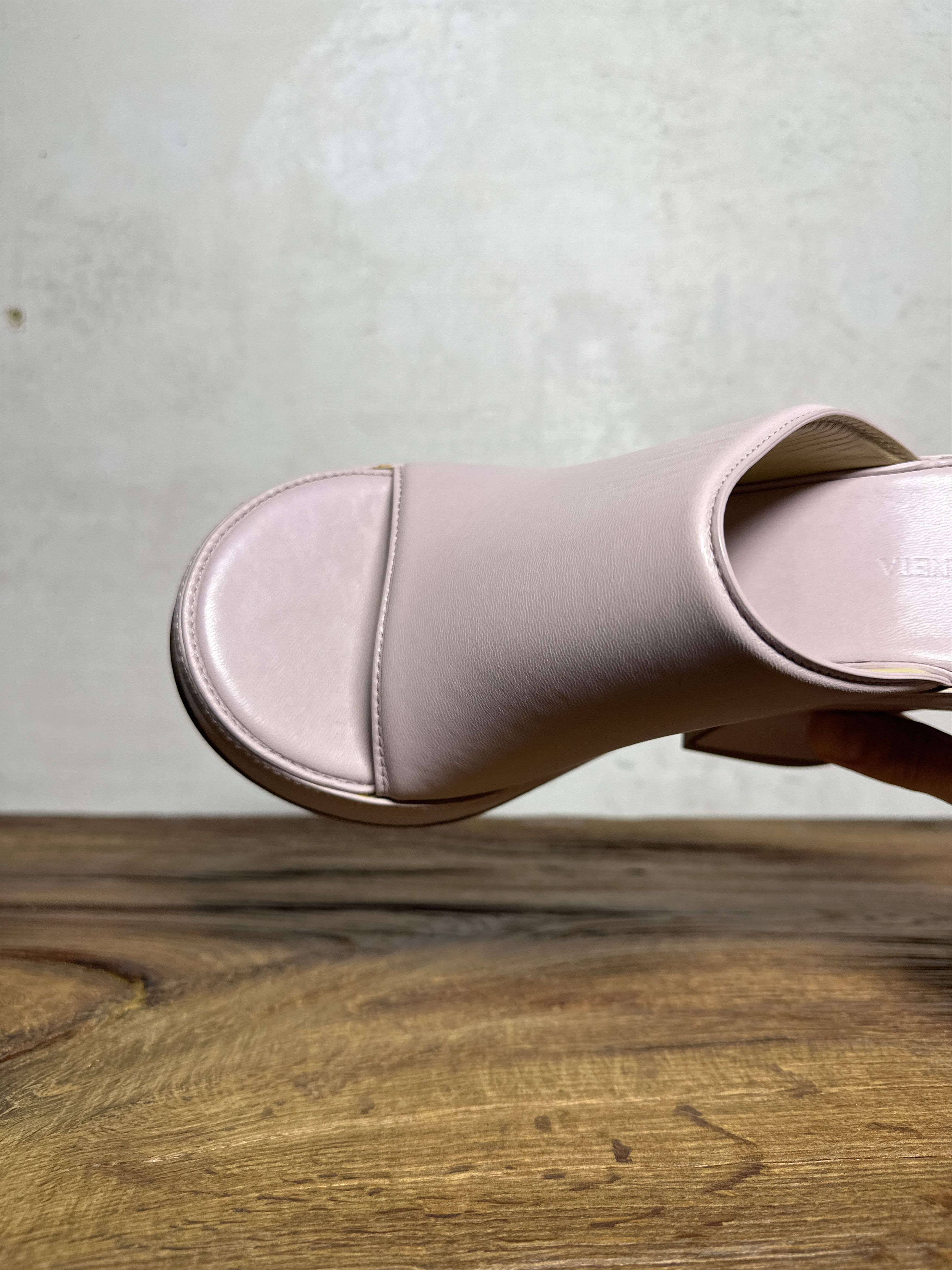 Bottega Veneta Bottega Veneta Mauve Wedge Heeled Sandals Size US 10 / IT 40 - 11 Thumbnail