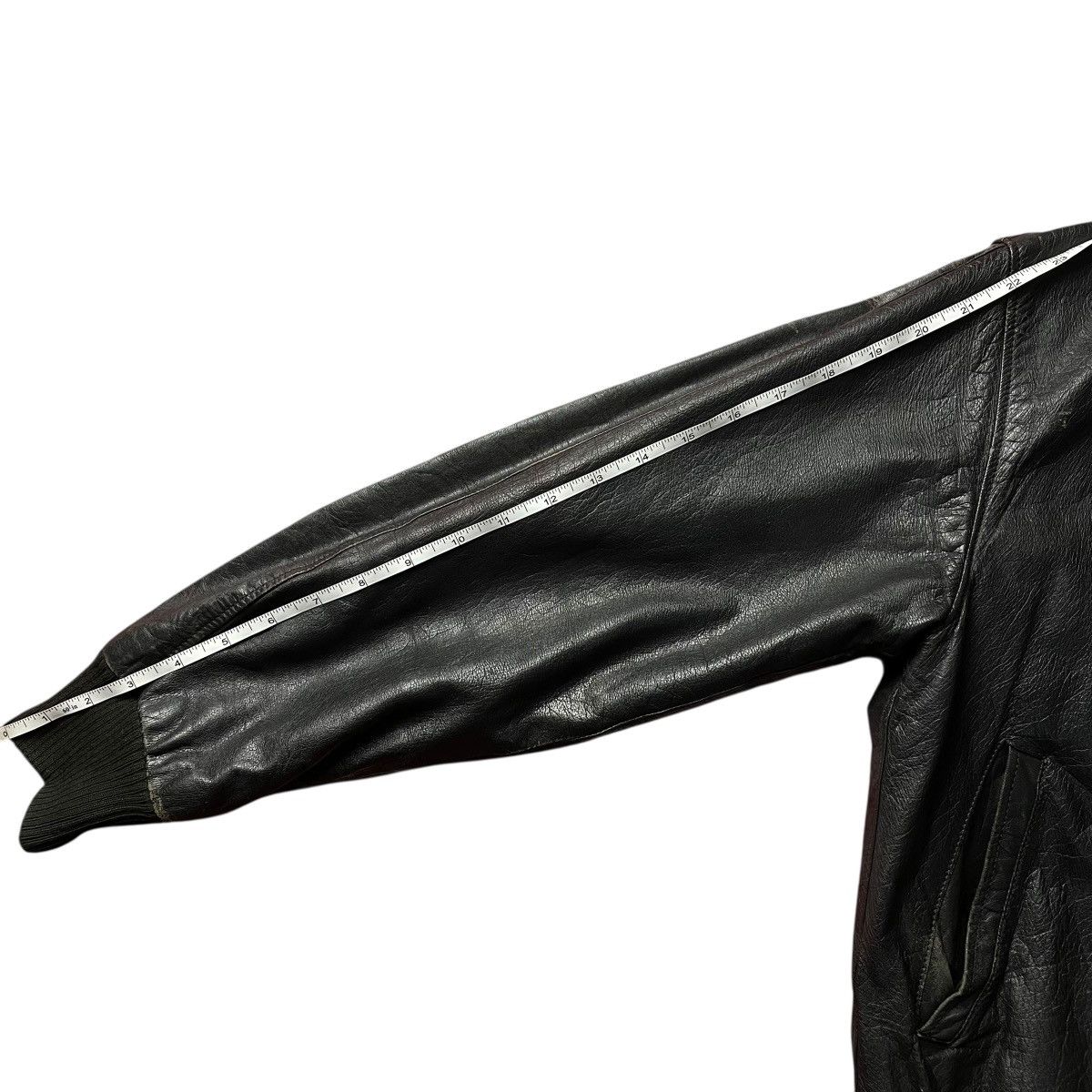 14th Addiction VINTAGE DISTRESSED JAPANESE GENUNE LEATHER BOMBER JACKET Size US L / EU 52-54 / 3 - 10 Thumbnail