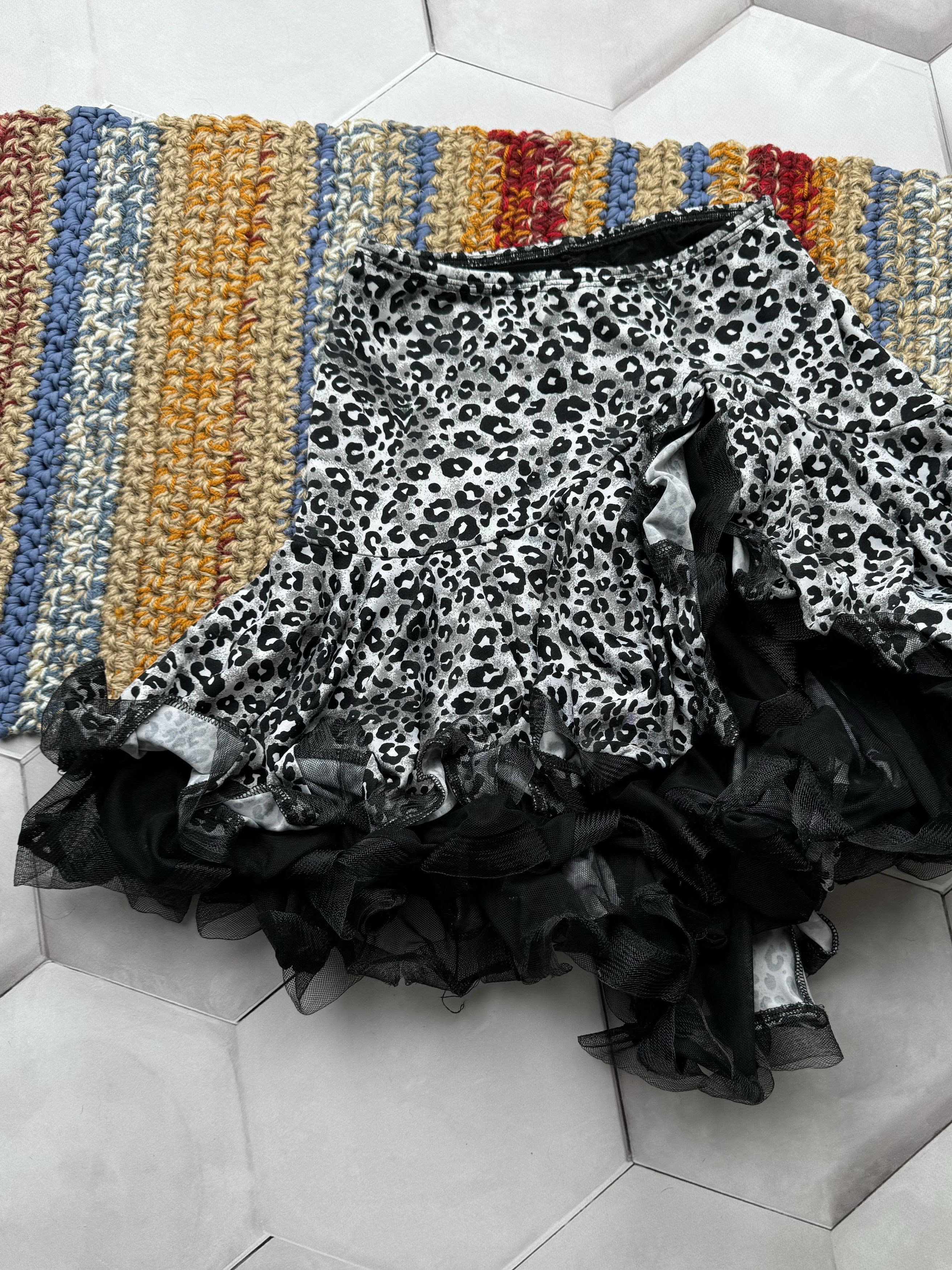 Vintage Vintage Asymmetry Baggy Flared Mini Skirt (ES9) Size 24" / US 00 / IT 34 - 2 Thumbnail