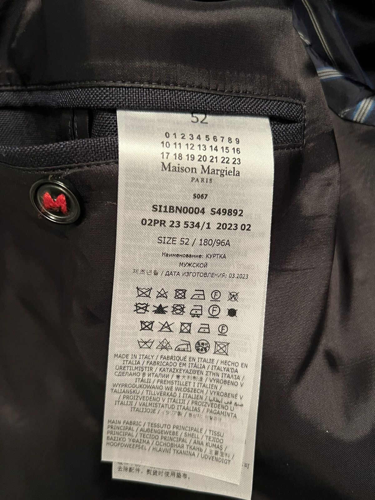 Maison Margiela NEW Sartorial Line Navy Mohair Wool Blazer Jacket Stitch Size 42R - 15 Thumbnail