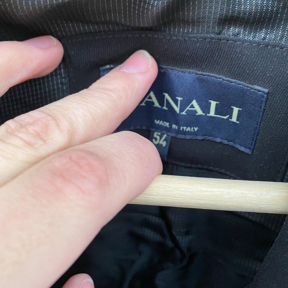 Canali × Vintage RARE Canali Wool Viscose Tri-Pocket Utility Jacket Coat Bla Size US L / EU 52-54 / 3 - 7 Thumbnail