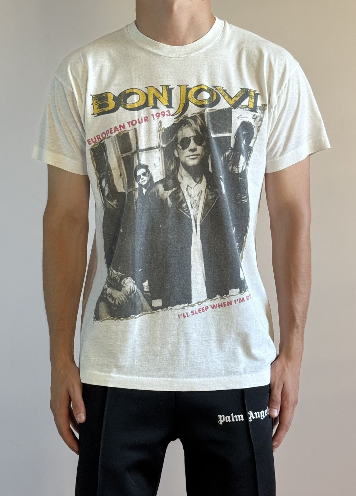 Band Tees Vintage 1993 Bon Jovi Keep The Faith T-shirt Tee Size US M / EU 48-50 / 2 - 5 Thumbnail