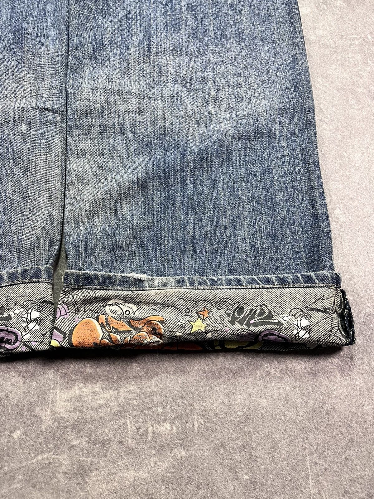 Ecko Unltd. Crazy 2000s Ecko Unltd. Grafitti Printed Flaps Baggy Jeans Size US 40 / EU 56 - 5 Thumbnail