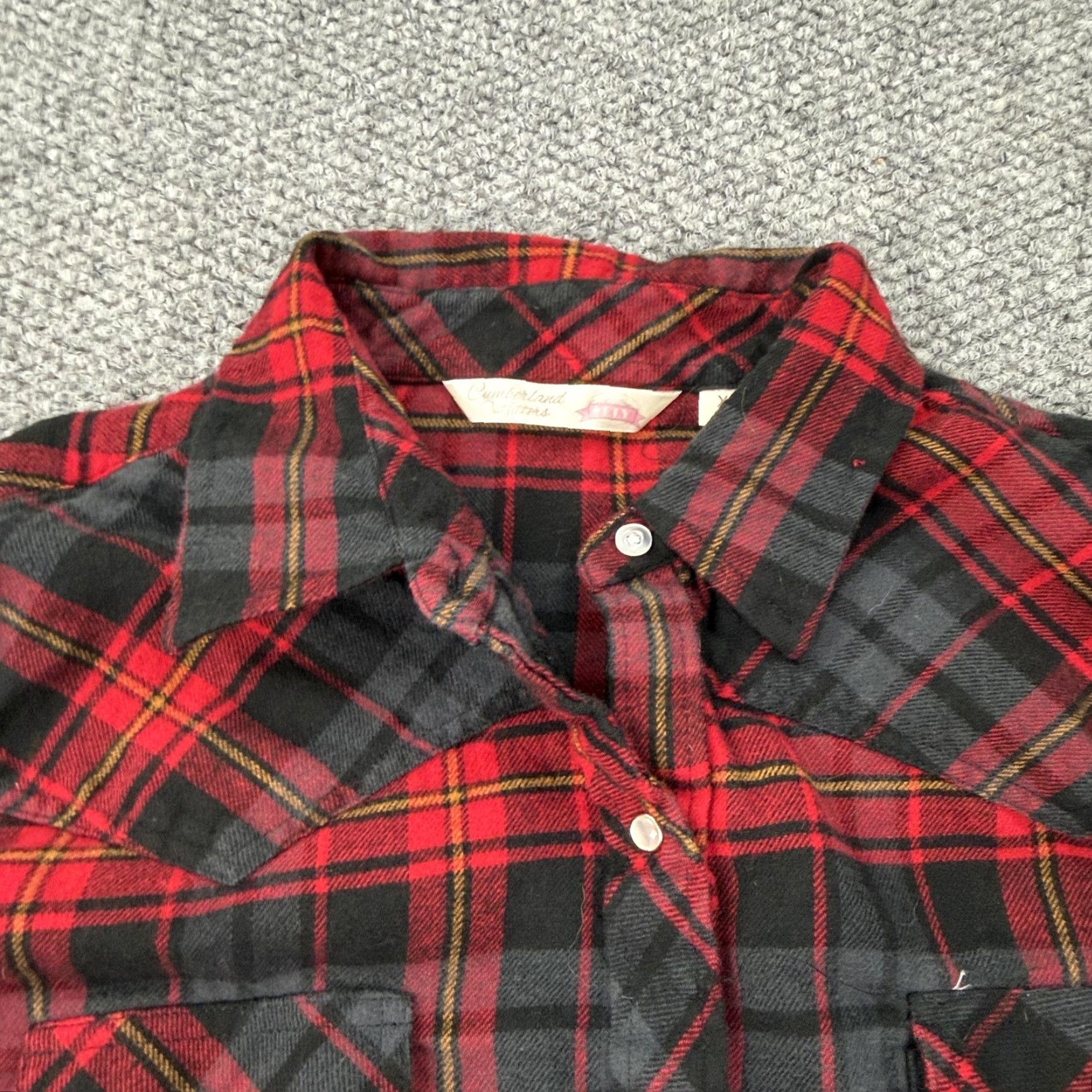 Vintage VINTAGE Cumberland Outfitters by Ely Shirt Mens 2XL Red Plaid Western Pearl Snap Flannel Size US XXL / EU 58 / 5 - 4 Thumbnail
