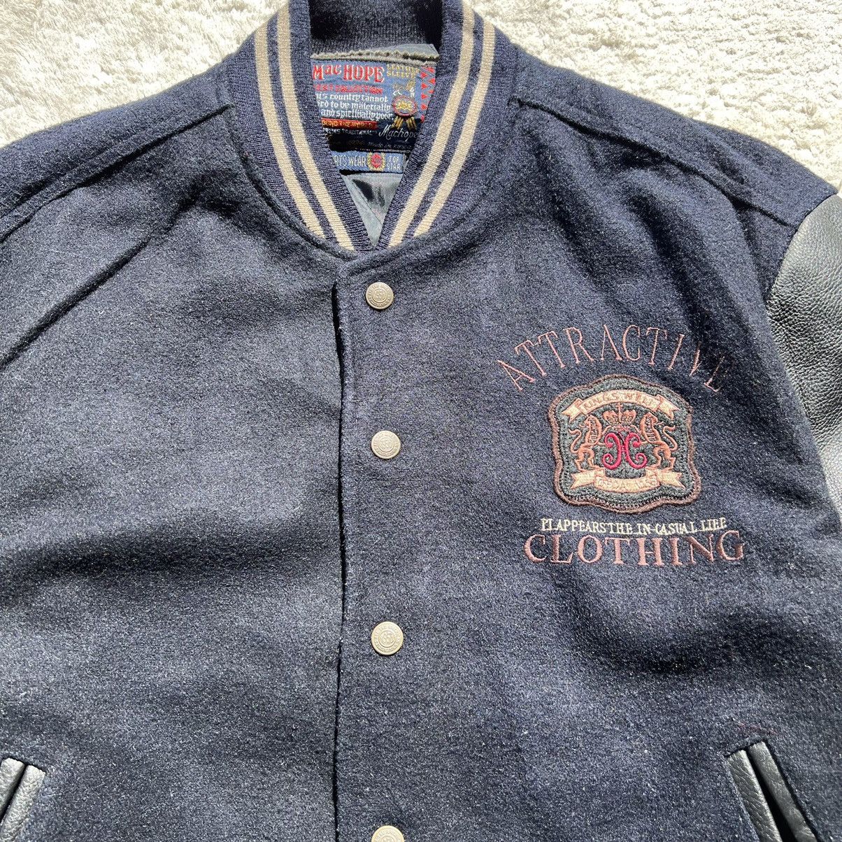 Vintage Varsity Jacket Leather MacHope 90's Letterman Wool Size US M / EU 48-50 / 2 - 5 Thumbnail