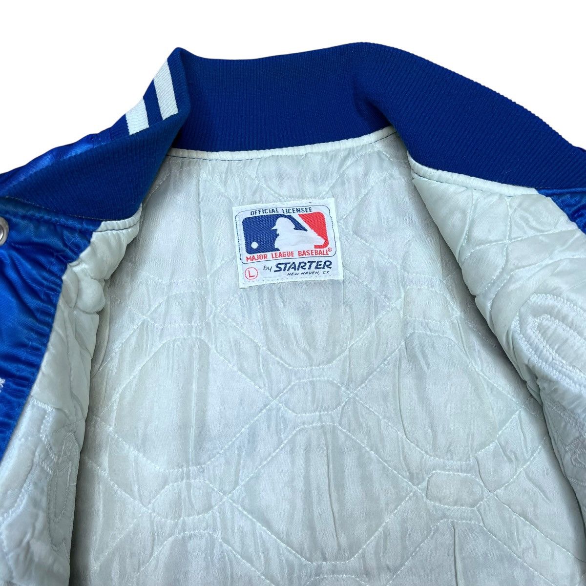Starter 1990s MLB Kansas City Royals Starter Spell Out Satin Jacket Size US L / EU 52-54 / 3 - 3 Thumbnail