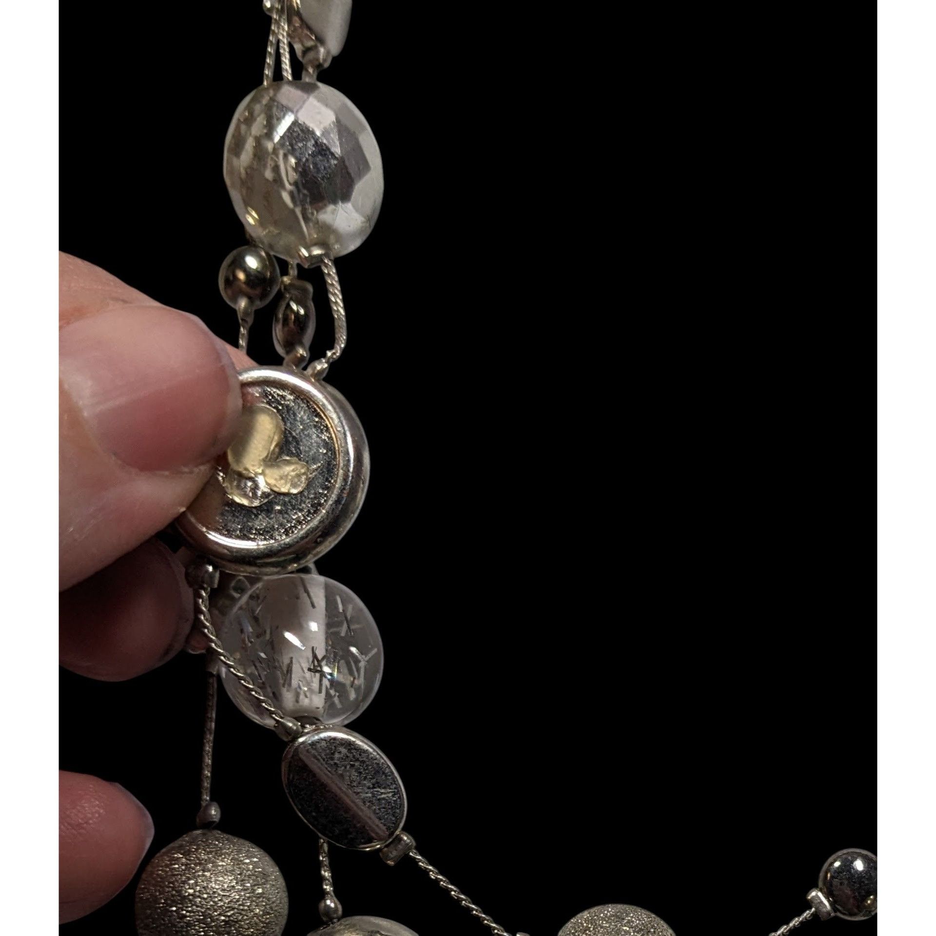Other NY Collection Y2K Animal Print Layered Silver-Tone Necklace Size ONE SIZE - 5 Thumbnail