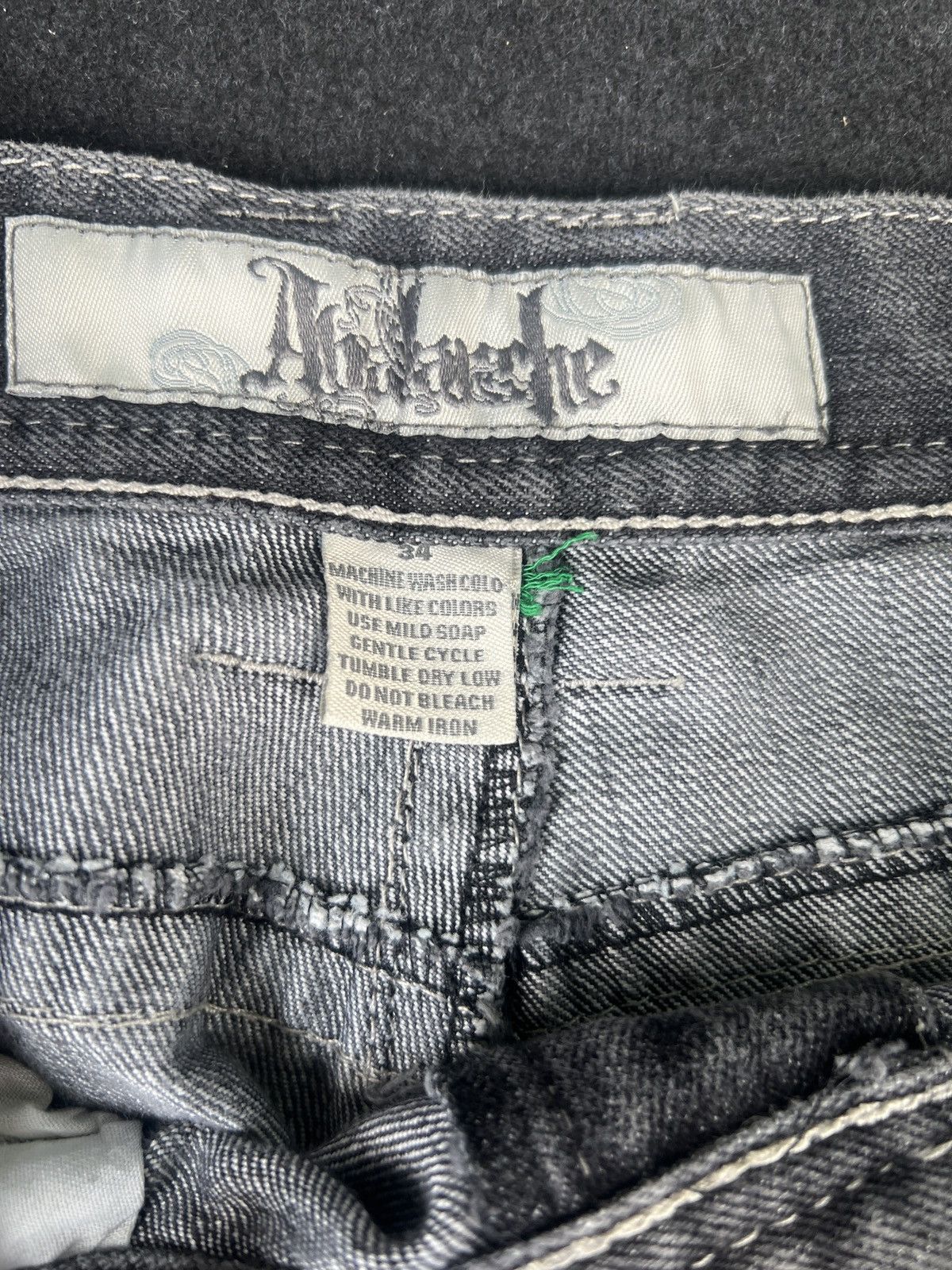 Other × Vintage Baggy ablanche embroidered denim Size US 32 / EU 48 - 5 Thumbnail