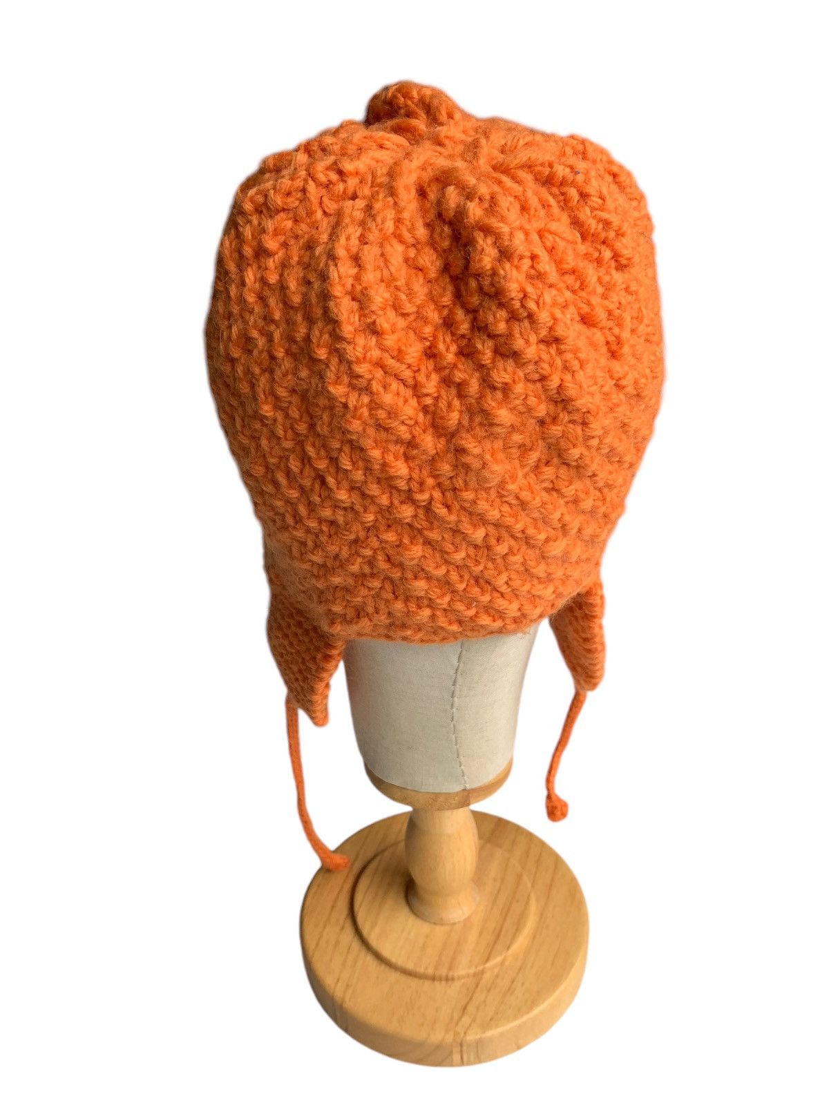 Handmade × Japanese Brand Knitted crochet Rare Design Earflap Beanie Hats Size ONE SIZE - 7 Thumbnail