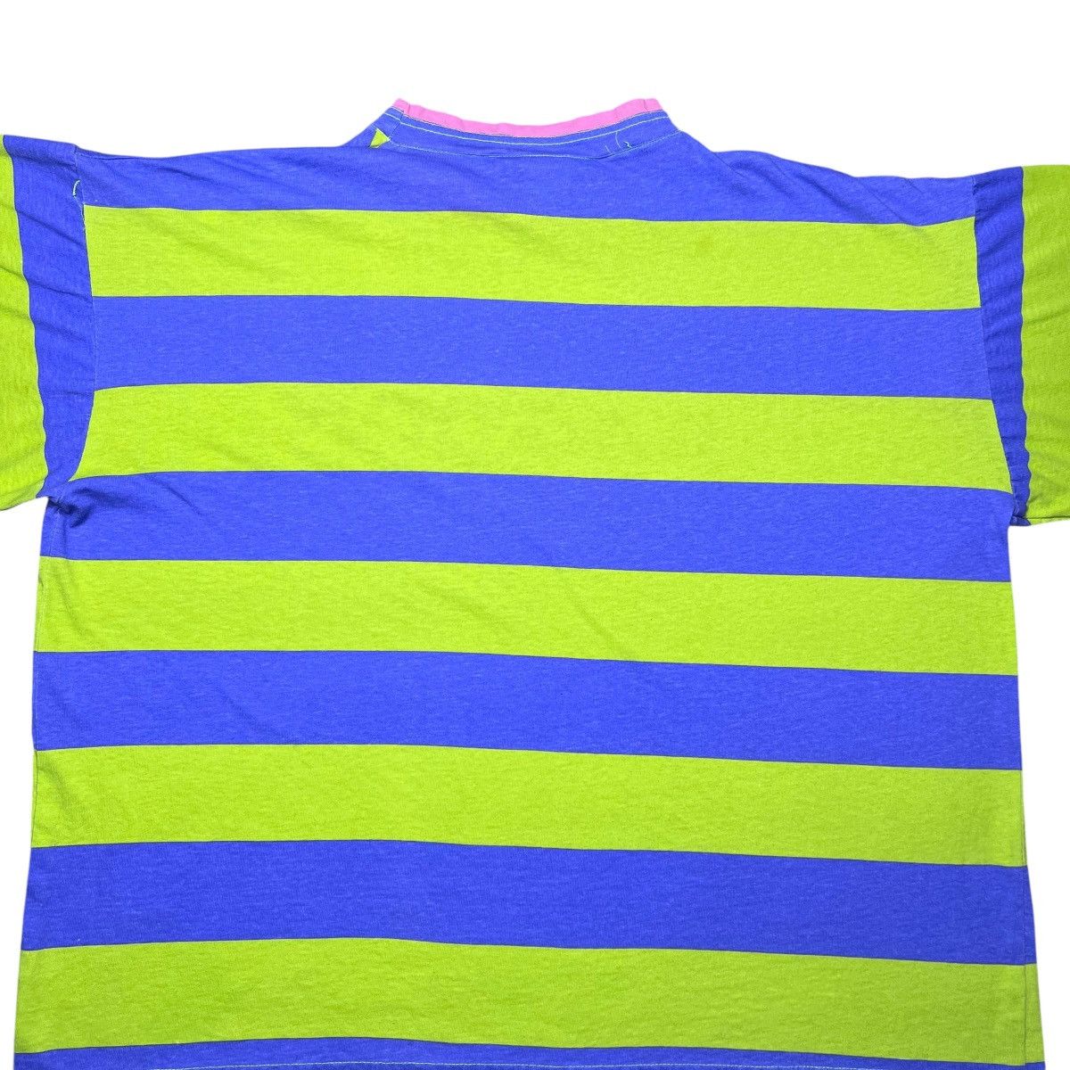 Disney Disney Typhoon Lagoon Green Striped Spell Out Graphic Tee Size US XL / EU 56 / 4 - 10 Thumbnail