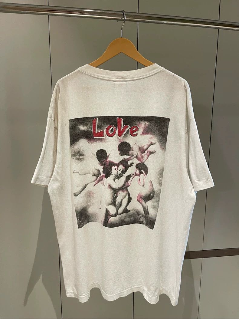 Saint Michael Saint Michael White vintage Cupid LOVE Made Old Short Sleev Size US XL / EU 56 / 4 - 2 Thumbnail