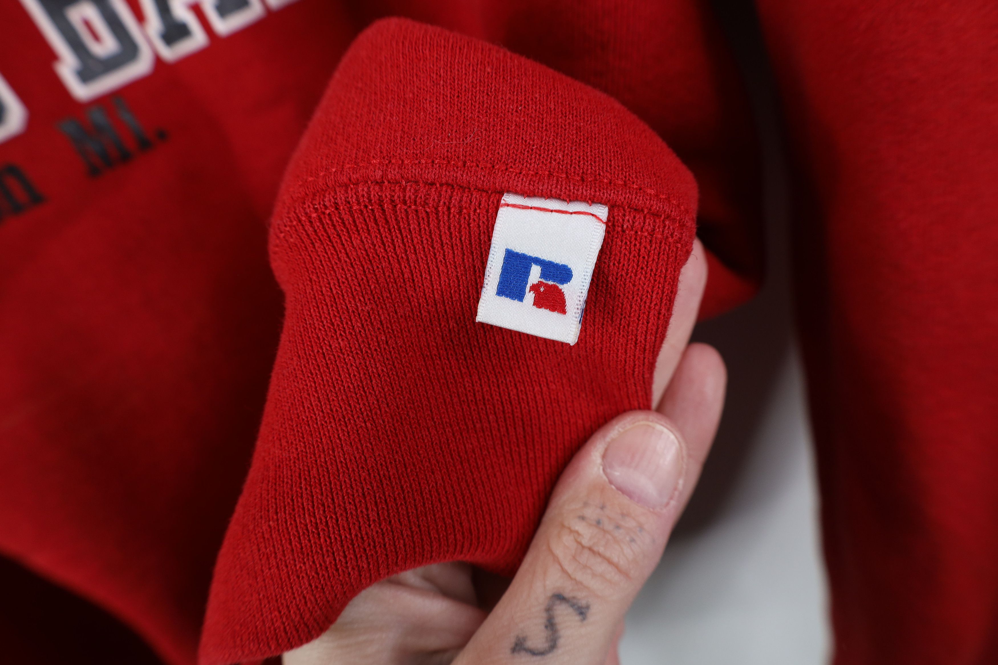 Russell Athletic Vintage 90s Russell Athletic Sports Bar Sweatshirt Red USA Size US XL / EU 56 / 4 - 10 Thumbnail