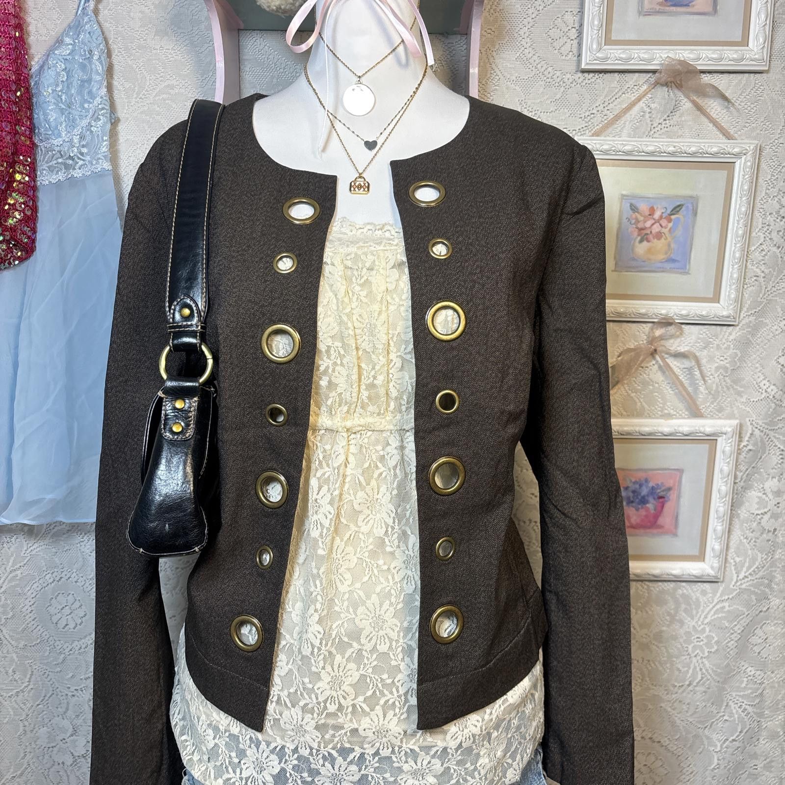 Cartoon Network vintage grommet blazer office siren jacket Size XL / US 12-14 / IT 48-50 - 3 Thumbnail