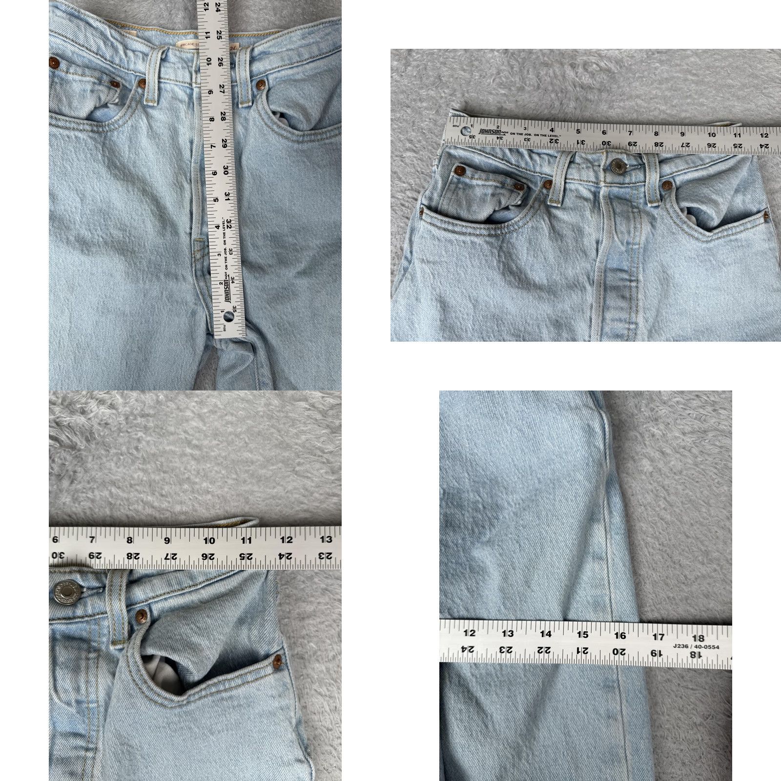 Levi's Levis Jeans Women 24x27 Blue Ribcage Straight Ankle Premium Big E High Rise Size 42" / US 20 - 9 Thumbnail