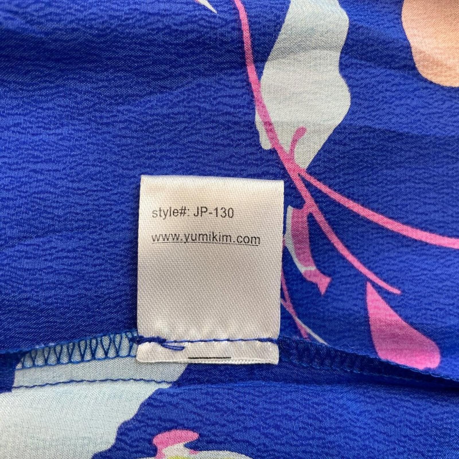 Designer NWT Yumi Kim Floral Halter Wide Leg Jumpsuit in Royal Blue Size 32" / US 10 / IT 46 - 4 Thumbnail