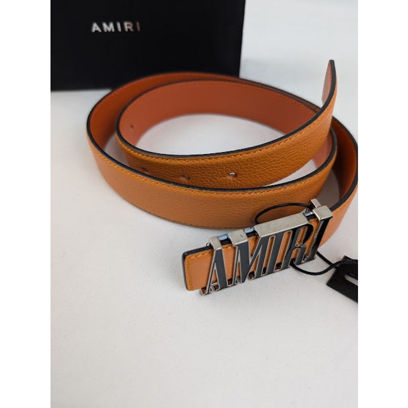 Amiri o1rshd1 Size: 75 / Pebbled Amiri Belt in Orange Size 30 - 5 Thumbnail