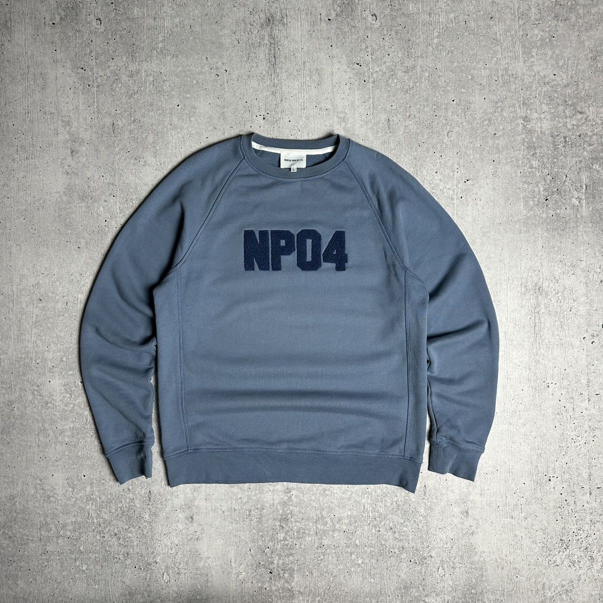 Designer × Norse Projects Norse Projects NPO4 Long Sleeve Sweatshirt Men's Size M Blue Size US M / EU 48-50 / 2 - 1 Thumbnail