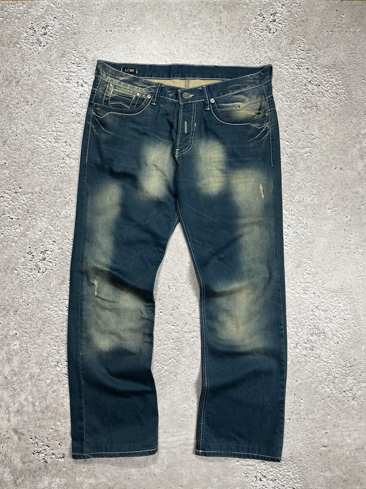 Armani Armani Jeans Size 36 Factory Faded Blue Denim Pants Size US 36 / EU 52 - 9 Thumbnail