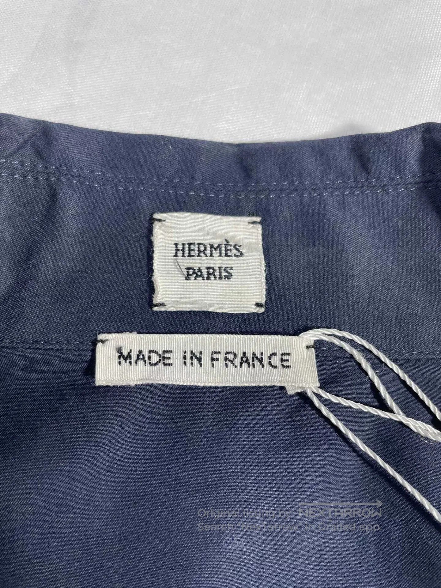 Hermes HERMES Solid Long Sleeve Shirt Jacket. Size US XS / EU 42 / 0 - 5 Thumbnail