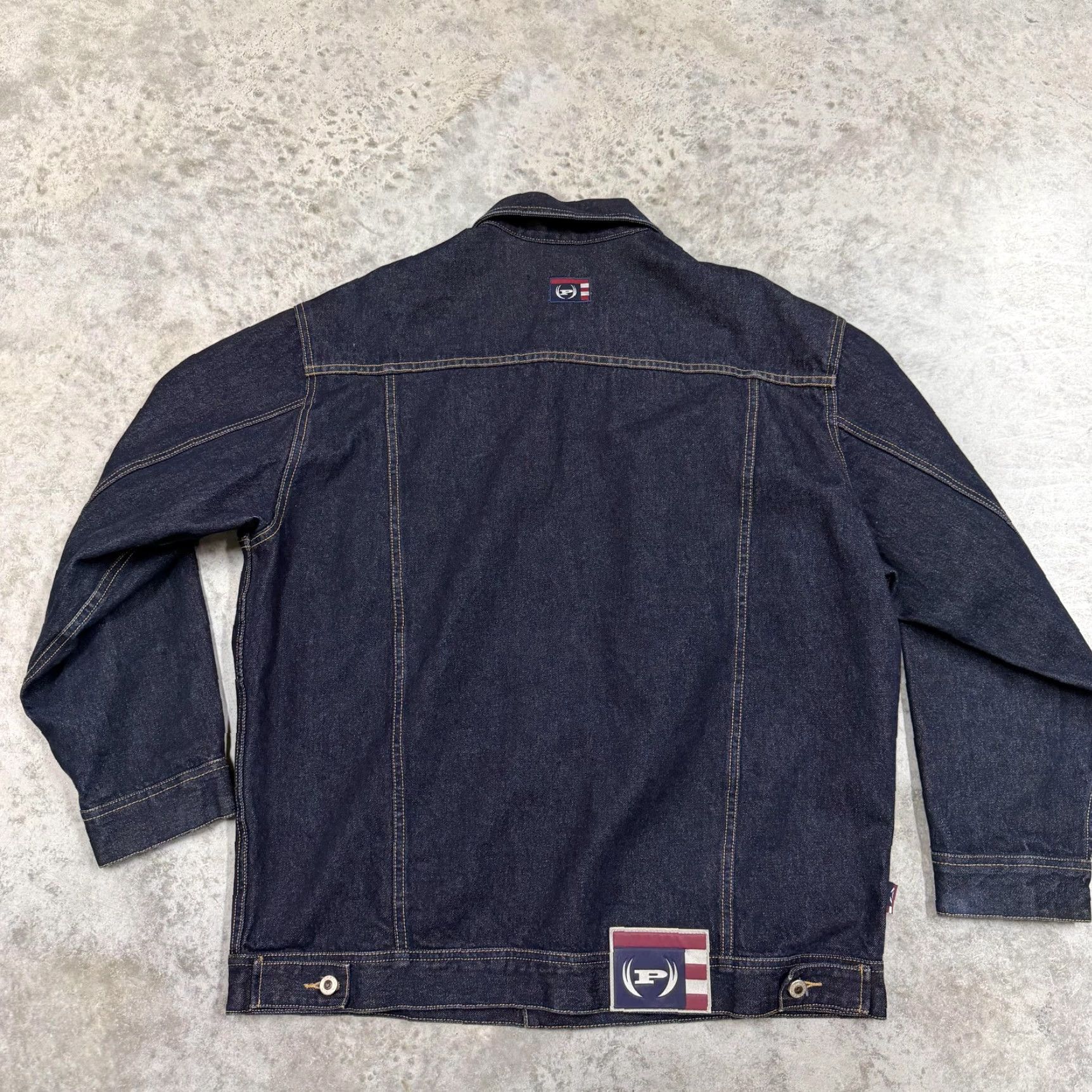 Phat Farm VINTAGE Phat Farm Jacket Mens XL Blue Denim Button Front Hip Hop Logo Varsity Streetwear Size US XL / EU 56 / 4 - 4 Thumbnail