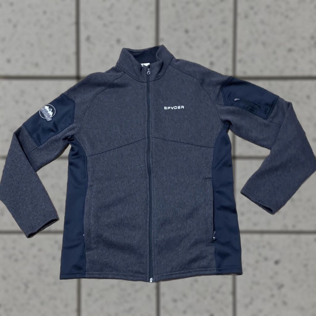 Spyder Spyder Full Zip Jacket Men L Gray Black Knit Athletic Layer Warm Size US L / EU 52-54 / 3 - 1 Thumbnail