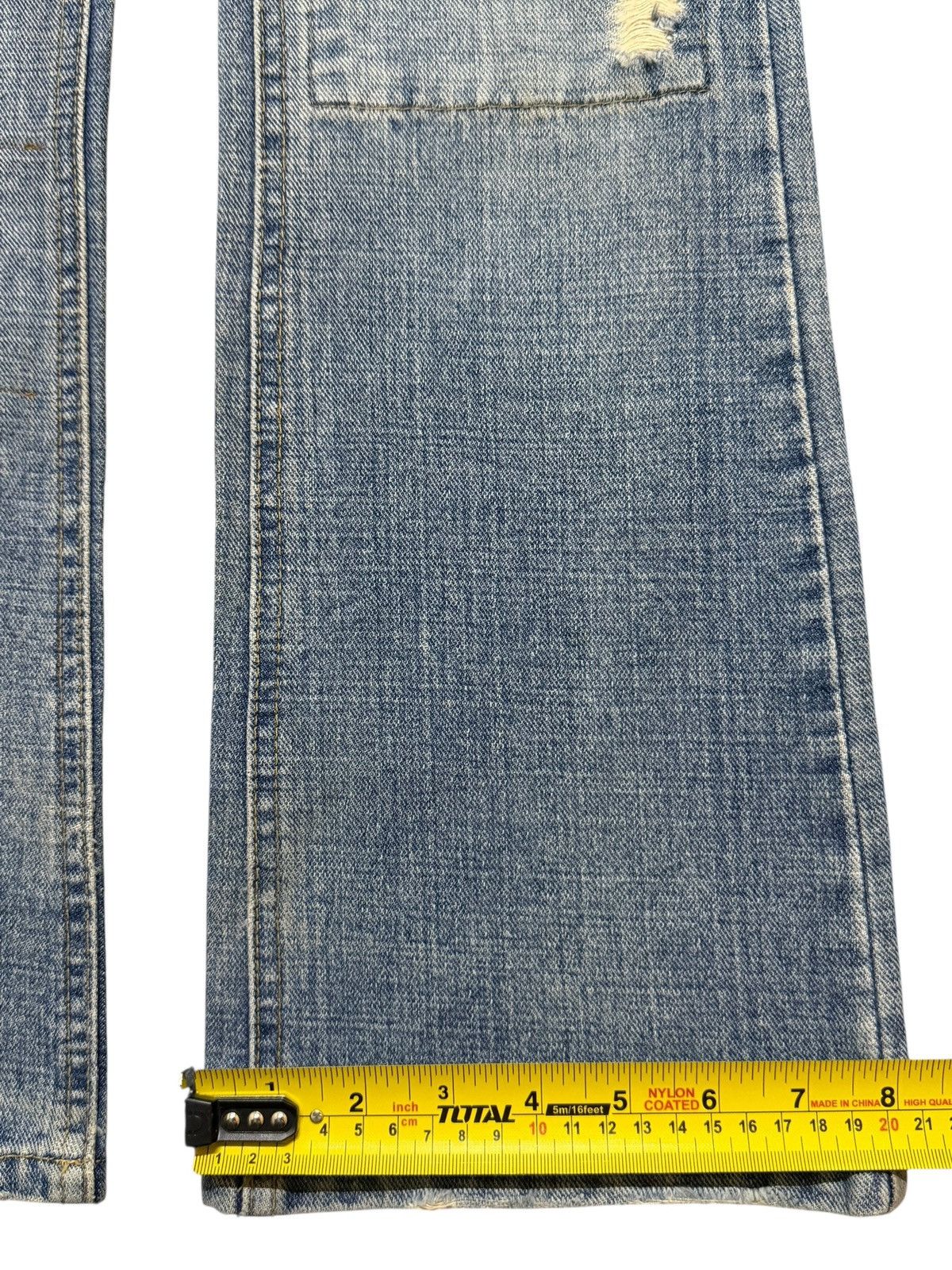 Hysteric Glamour Vintage Y2K Japanese Brand Blue Faded Wash Distressed Flare Size US 28 / EU 44 - 15 Thumbnail