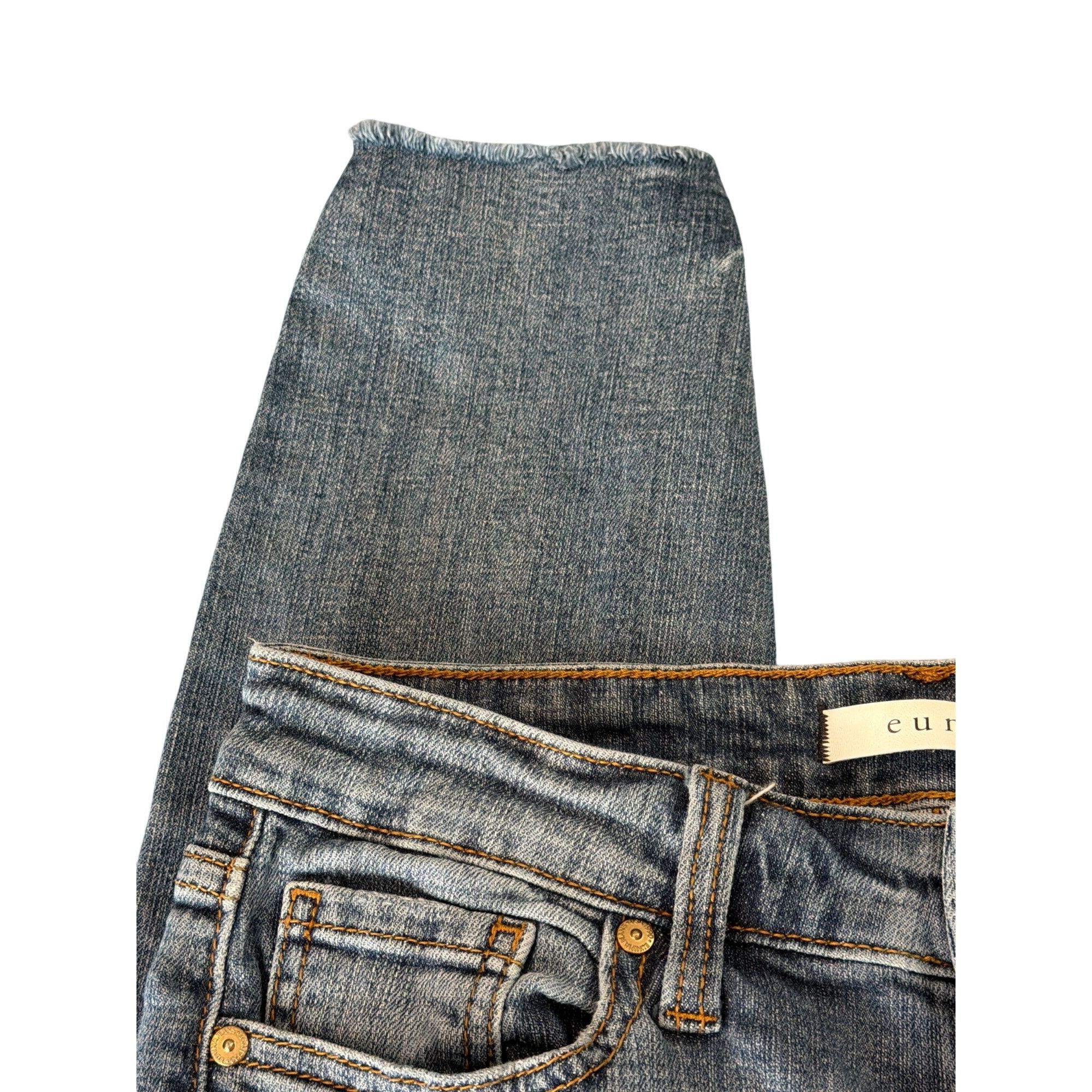 Other Eunina Clara High Rise Distressed Skinny Jeans Blue Denim De Size 26" / US 2 / IT 38 - 3 Thumbnail