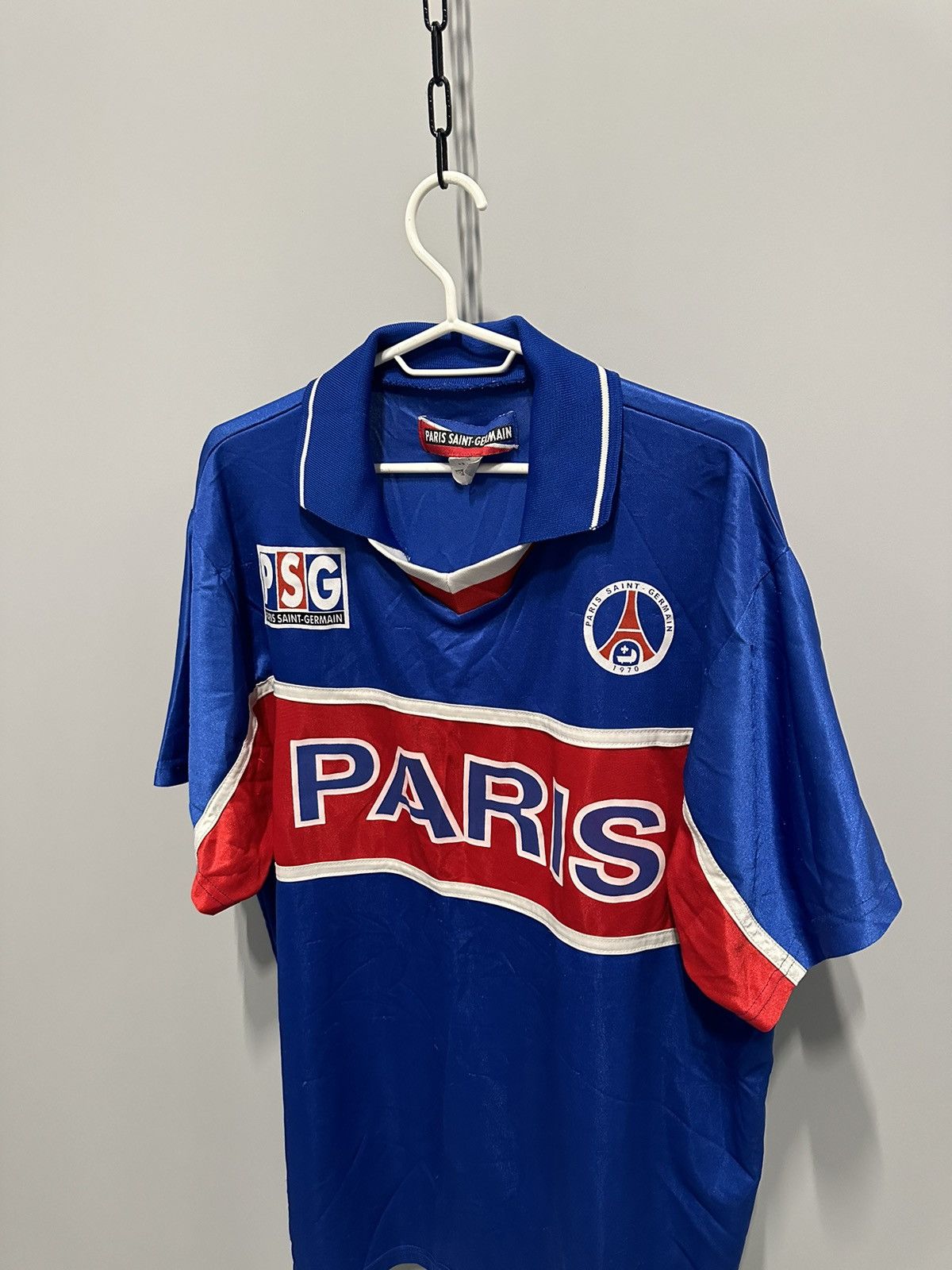 Nike Vintage 90s Jersey PSG Soccer Shirt Y2K Block Core Size US XL / EU 56 / 4 - 2 Thumbnail