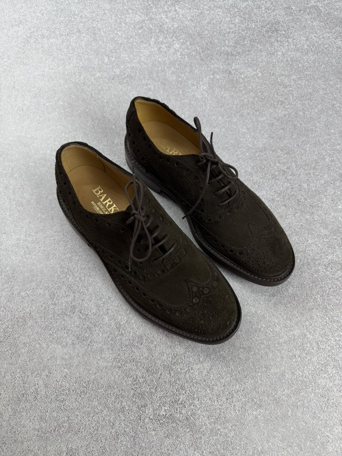 Barker Barker Suede Brogue Derby Dress Shoes Size Uk 5 Size US 6 / EU 39 - 1 Thumbnail