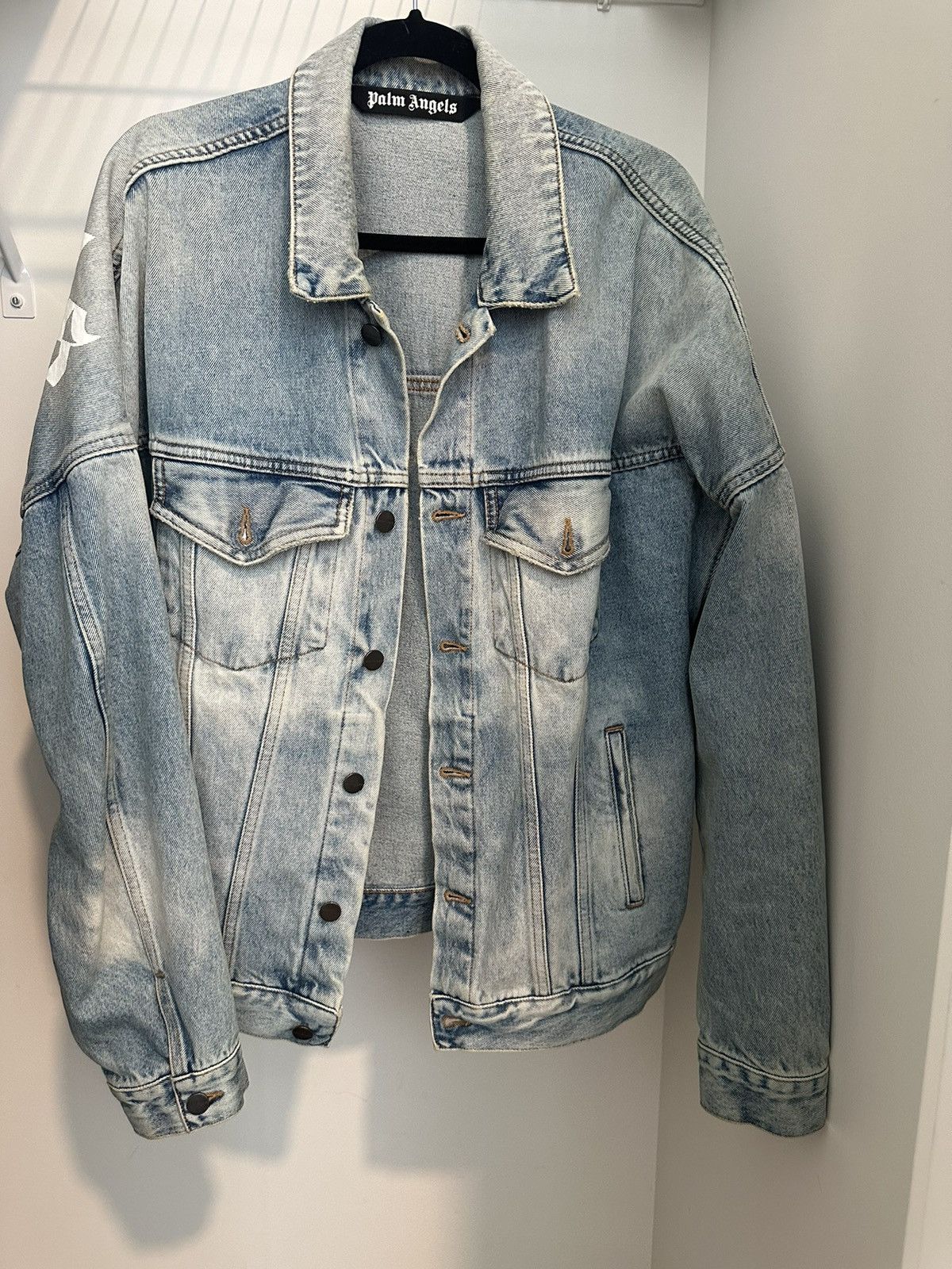 Palm Angels Palm Angels Logo Denim Jacket Size US L / EU 52-54 / 3 - 1 Thumbnail