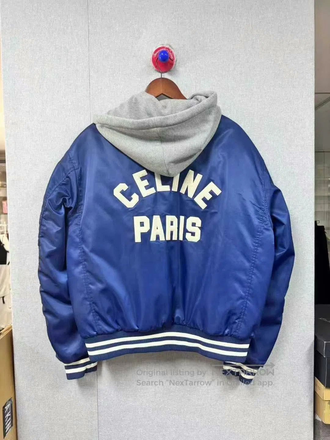 Celine celine deep blue faux layered baseball jacket. Size US L / EU 52-54 / 3 - 2 Thumbnail