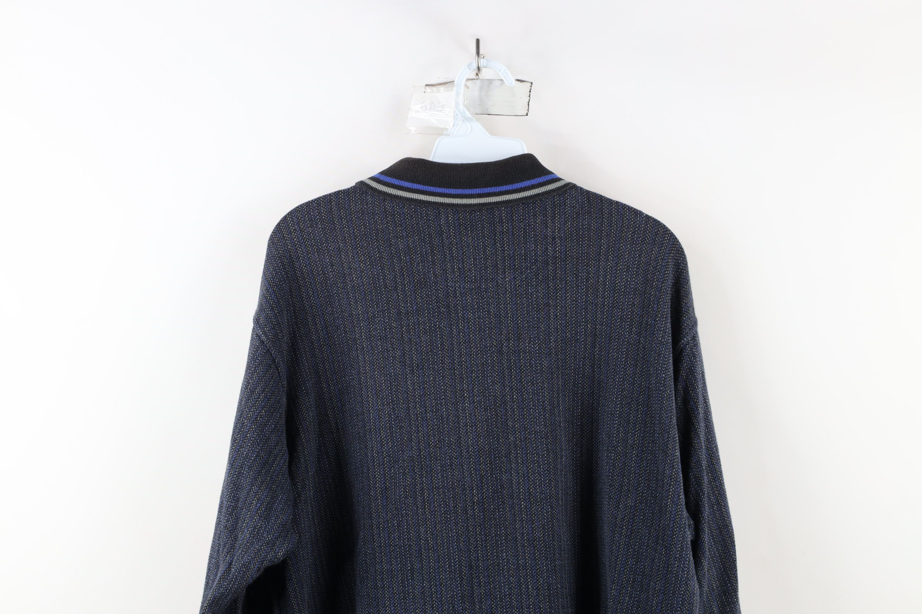 Vintage Vintage 90s Streetwear Striped Knit Long Sleeve Rugby Polo Size US L / EU 52-54 / 3 - 12 Thumbnail