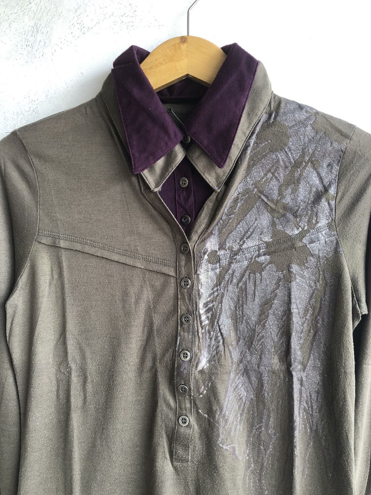 If Six Was Nine Y2k Poem Double Layer Button Shirt Punk Rock Style Size US M / EU 48-50 / 2 - 5 Thumbnail