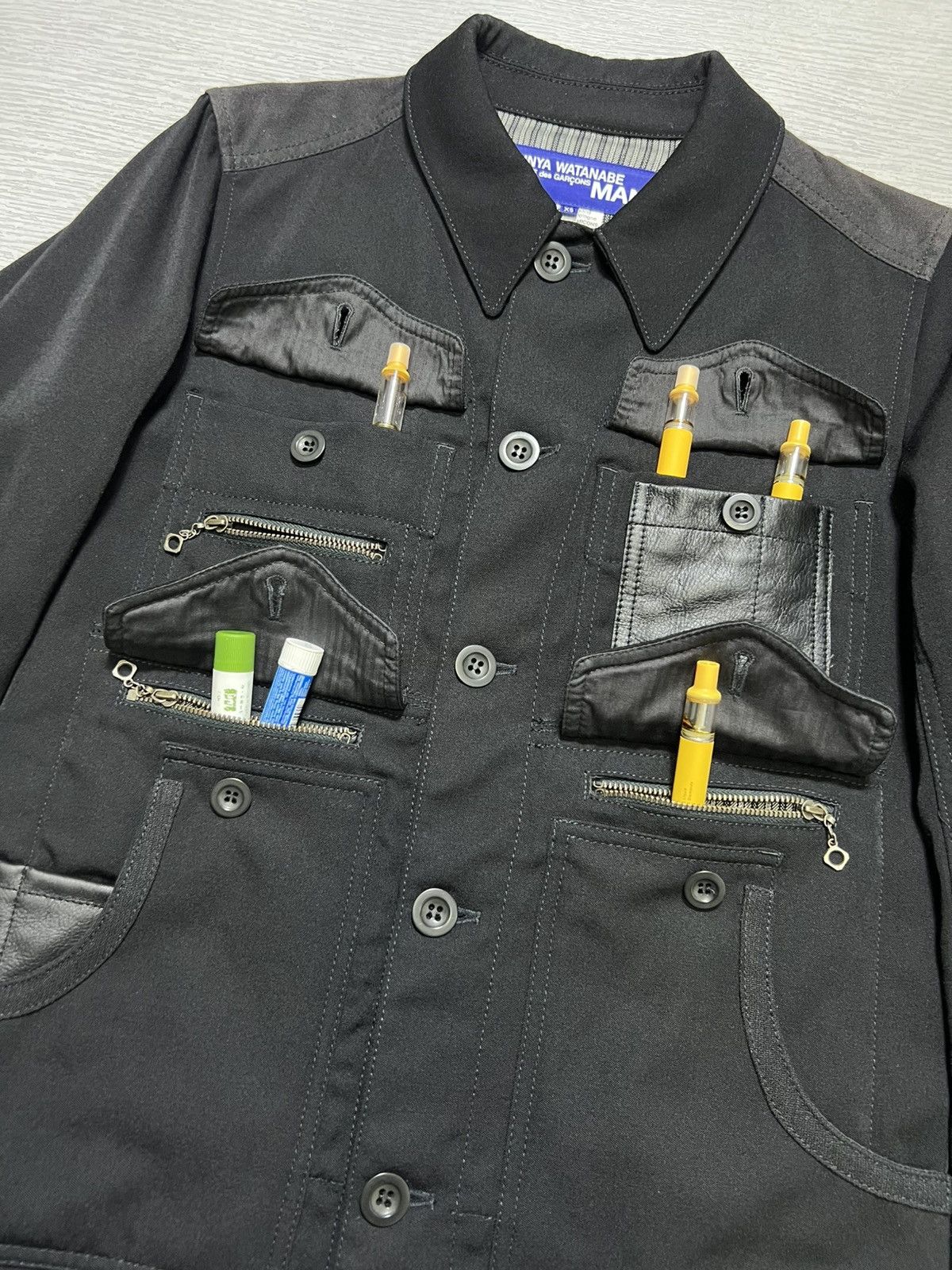 Junya Watanabe Junya Watanabe - Hervier Production - Leather Pockets Jacket Size US XS / EU 42 / 0 - 10 Thumbnail