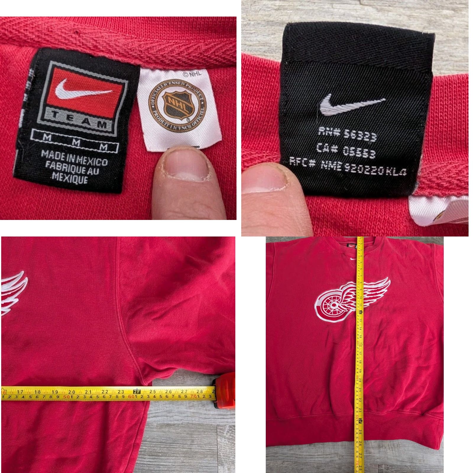 Nike VINTAGE Nike Team Detroit Red Wings Center Swoosh Crewneck Sweatshirt M Red Tigers? (Note: Original title provided) Size US M / EU 48-50 / 2 - 8 Thumbnail