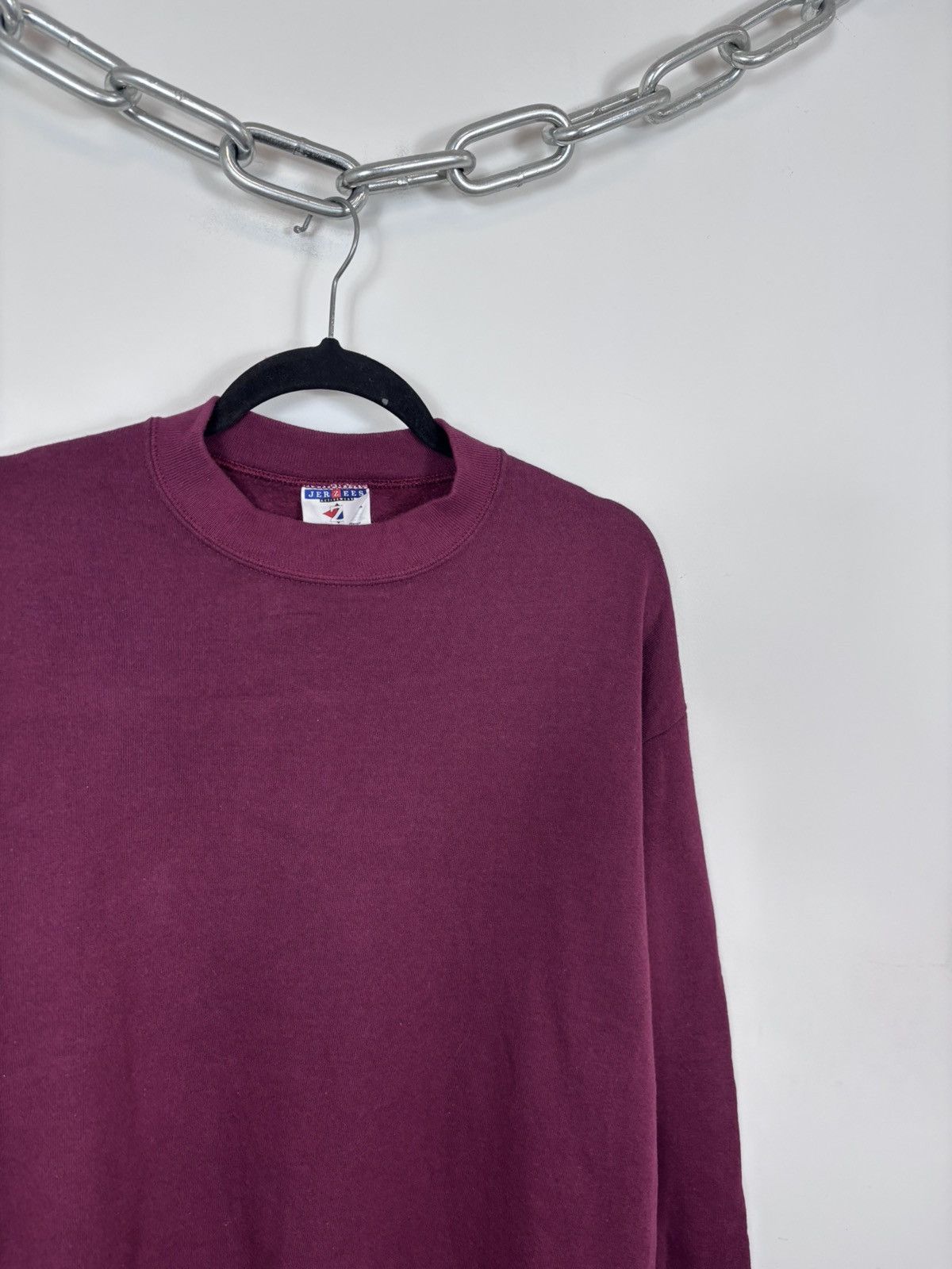 Jerzees Vintage 1990s Jerzees Blank Sweatshirt Crewneck Made In USA Size US L / EU 52-54 / 3 - 6 Thumbnail